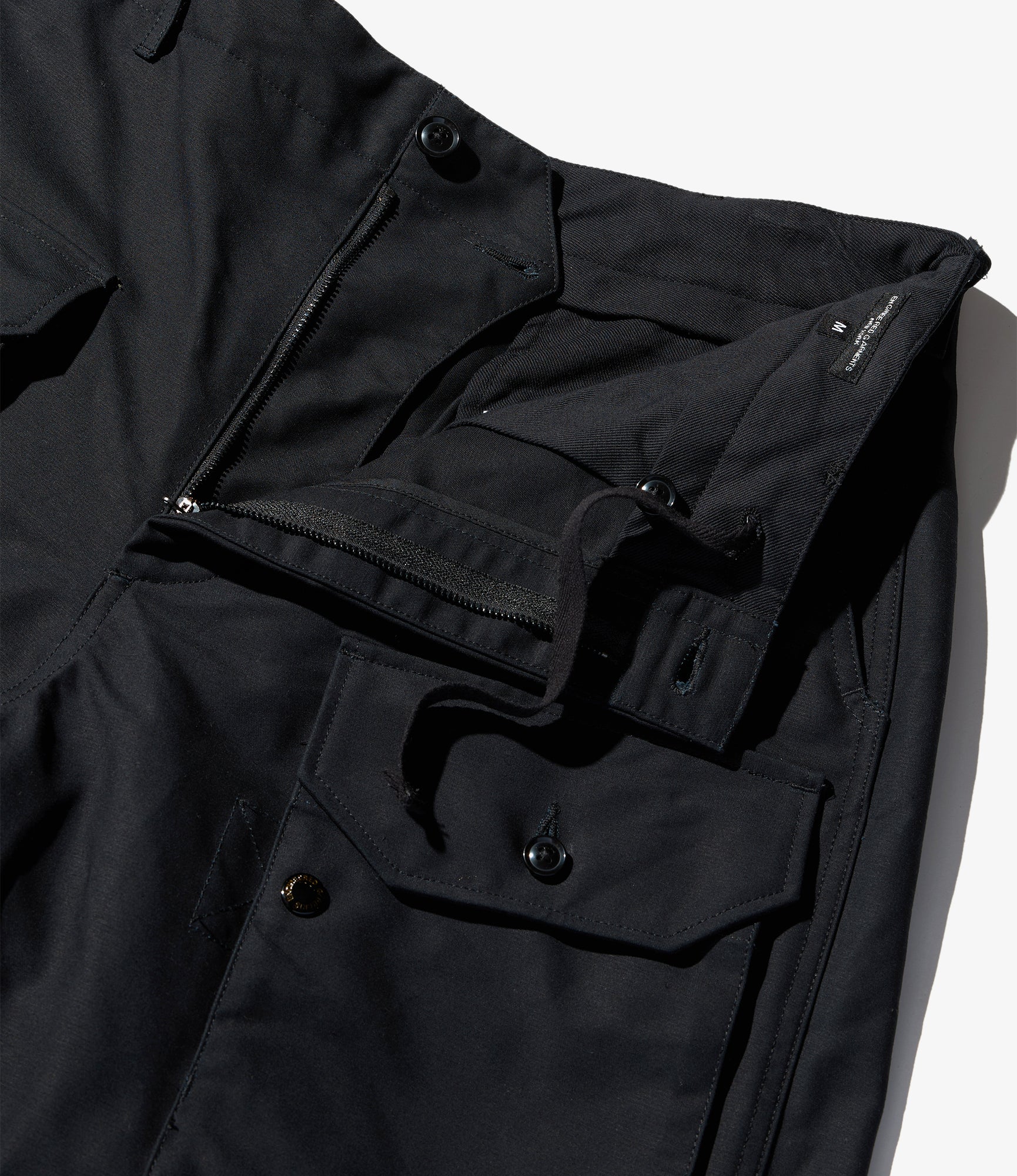 Flight Pant in Black Cotton Double Cloth