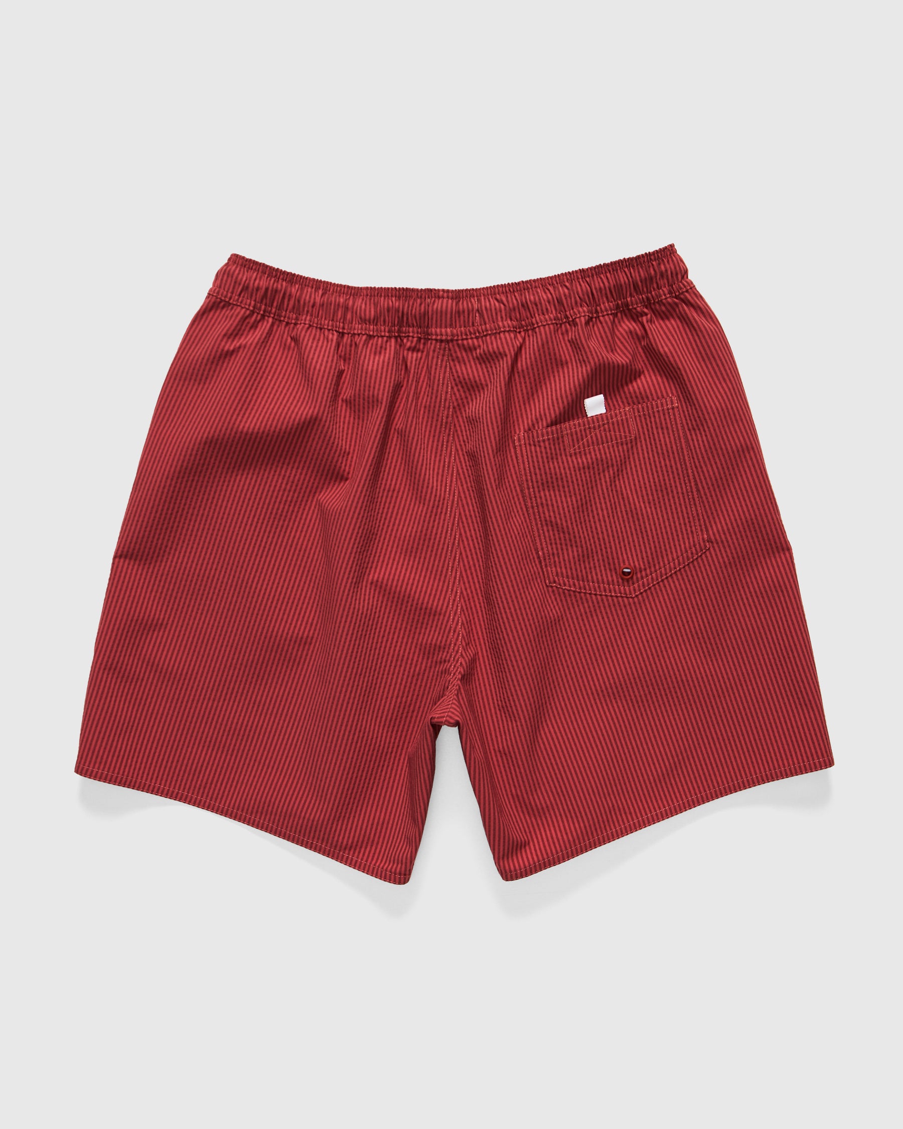 Timothy Seersucker Swim Short in Mineral Red