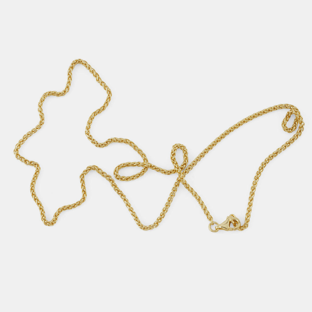 Gold Wheat Chain Necklace
