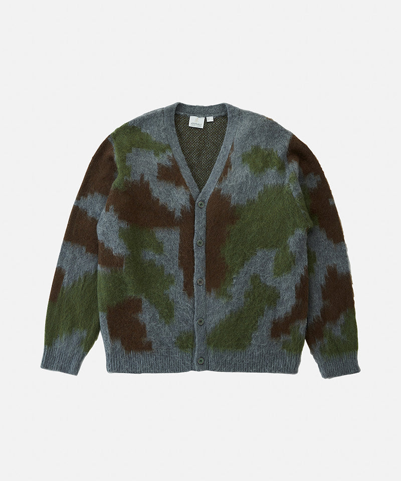 Mohair Cardigan in Jungle Digi Camo