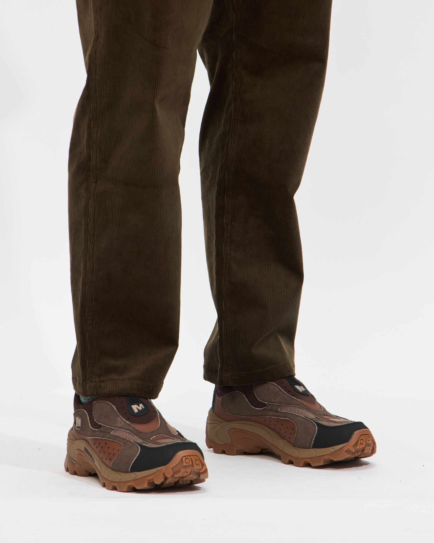 Gramicci Corduroy Loose Tapered Ridge Pant in Olive Green Homme Essentials