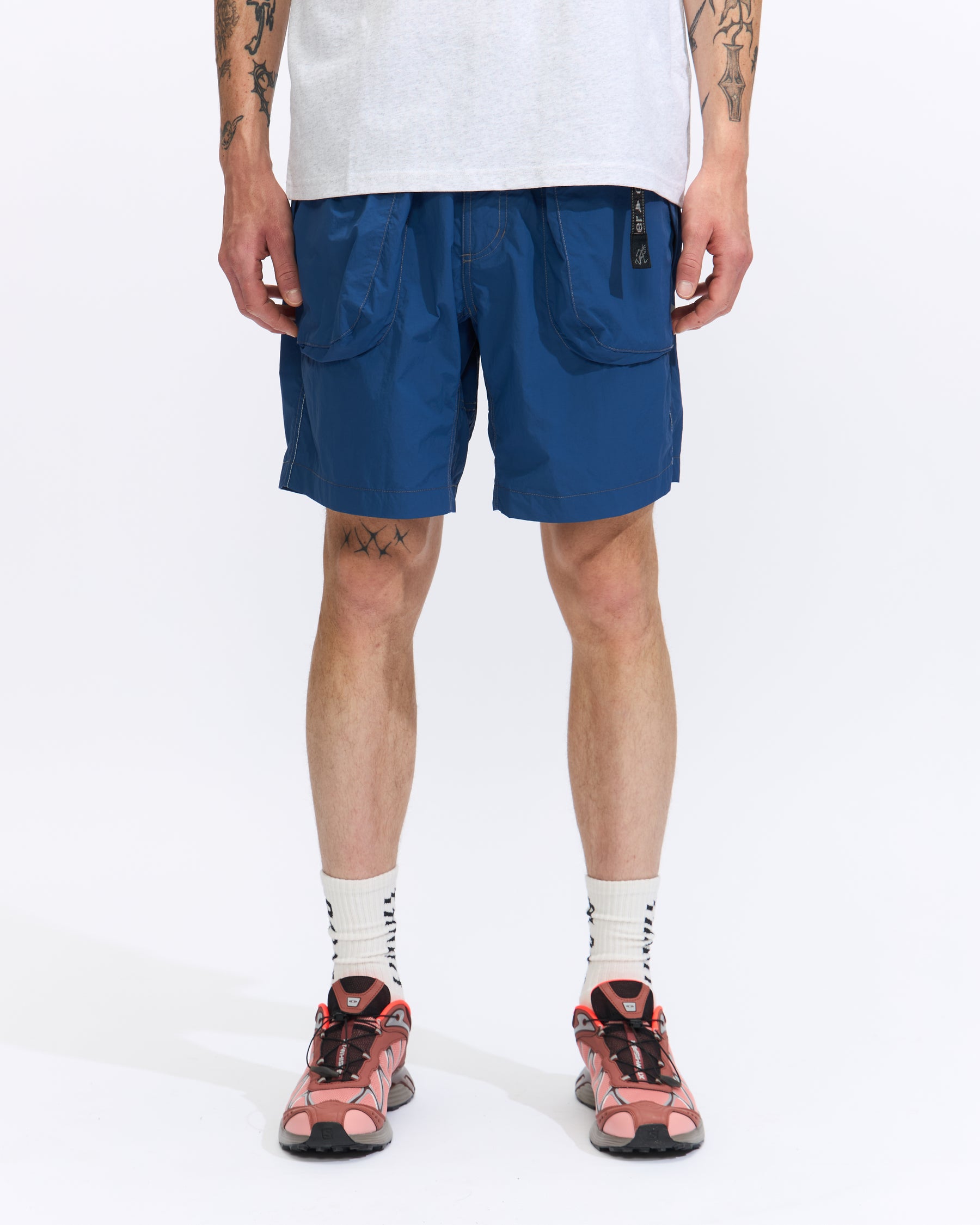 Gramicci x and Wander Brushed Nylon Short in Blue Homme Essentials