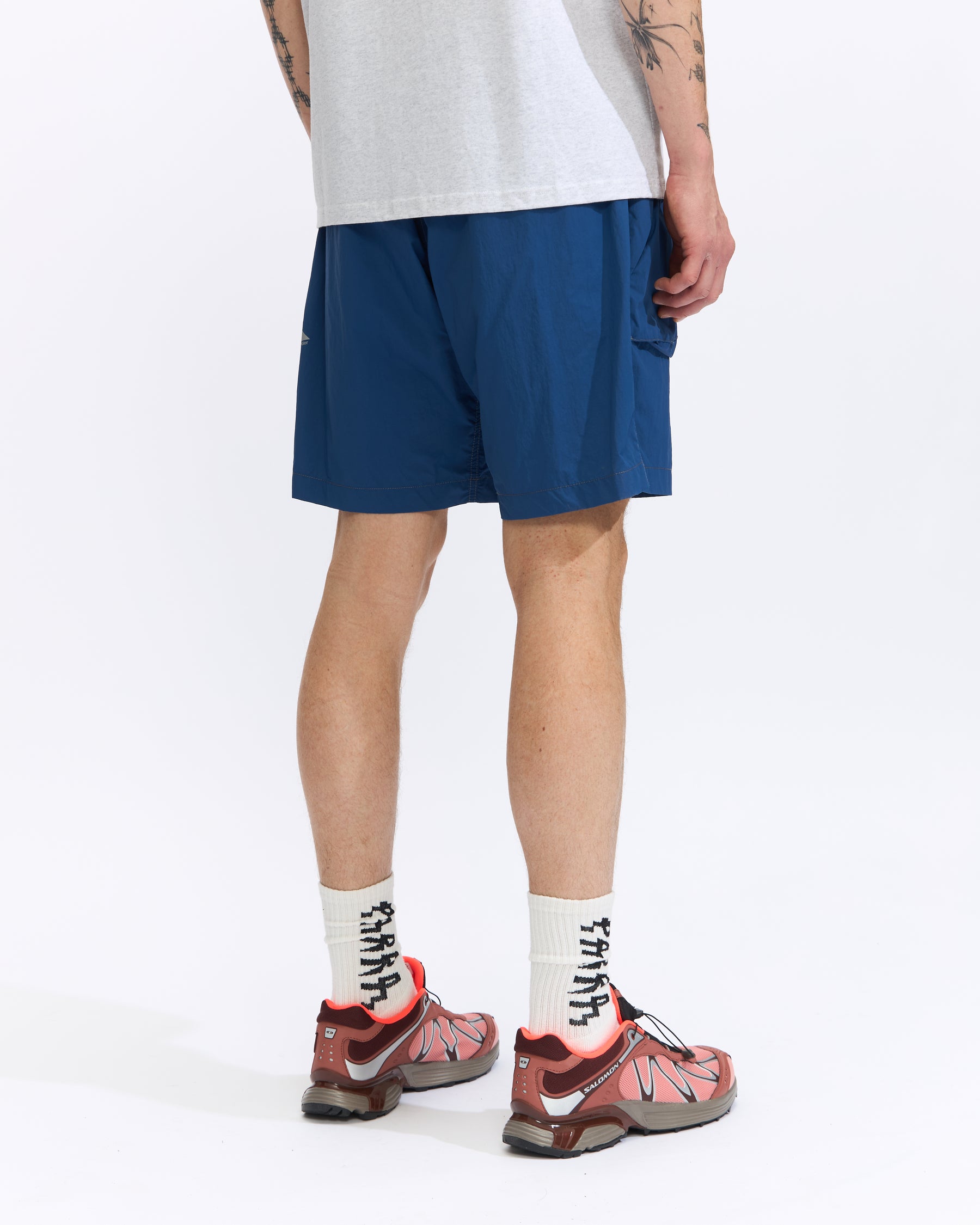 Gramicci x and Wander Brushed Nylon Short in Blue Homme Essentials