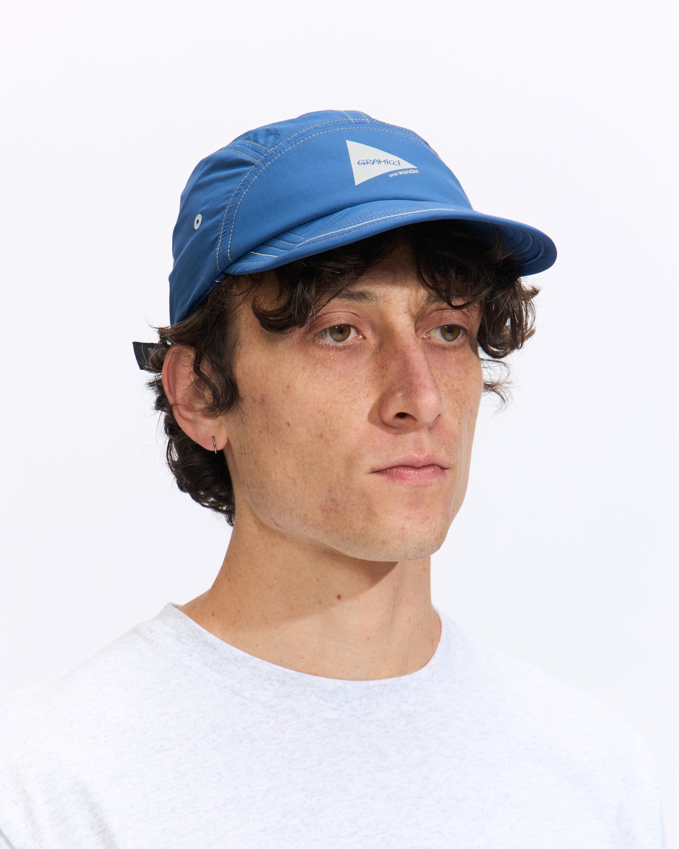 Gramicci x and Wander Brushed Nylon Sunshade Cap in Blue Homme Essentials