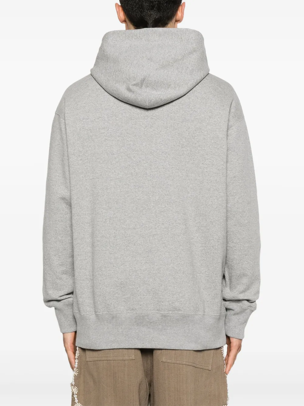Logo Print Hoodie in Grey