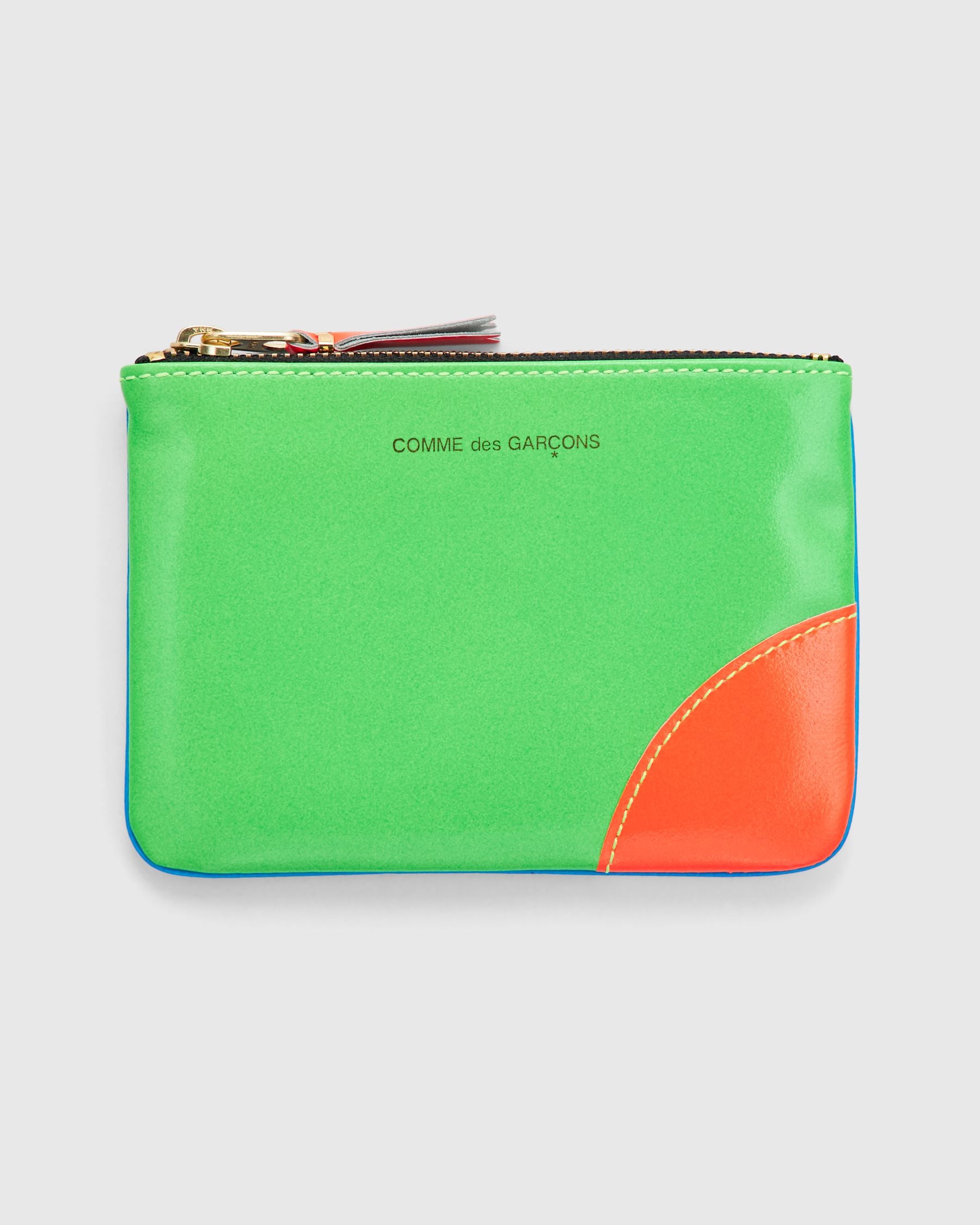 Super Fluo Zip Pouch in Green/Blue