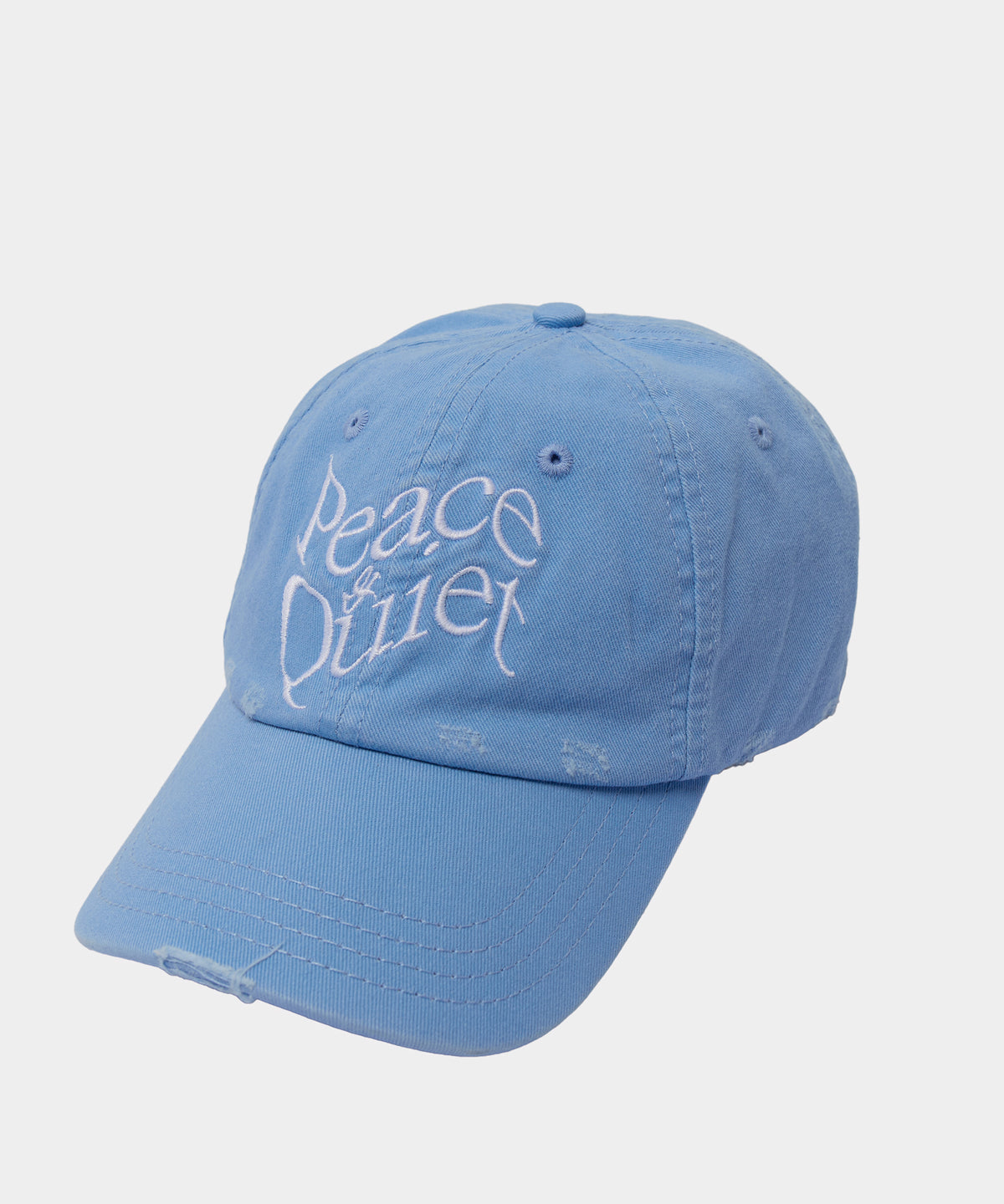 Wordmark Distressed Dad Hat in Baby Blue