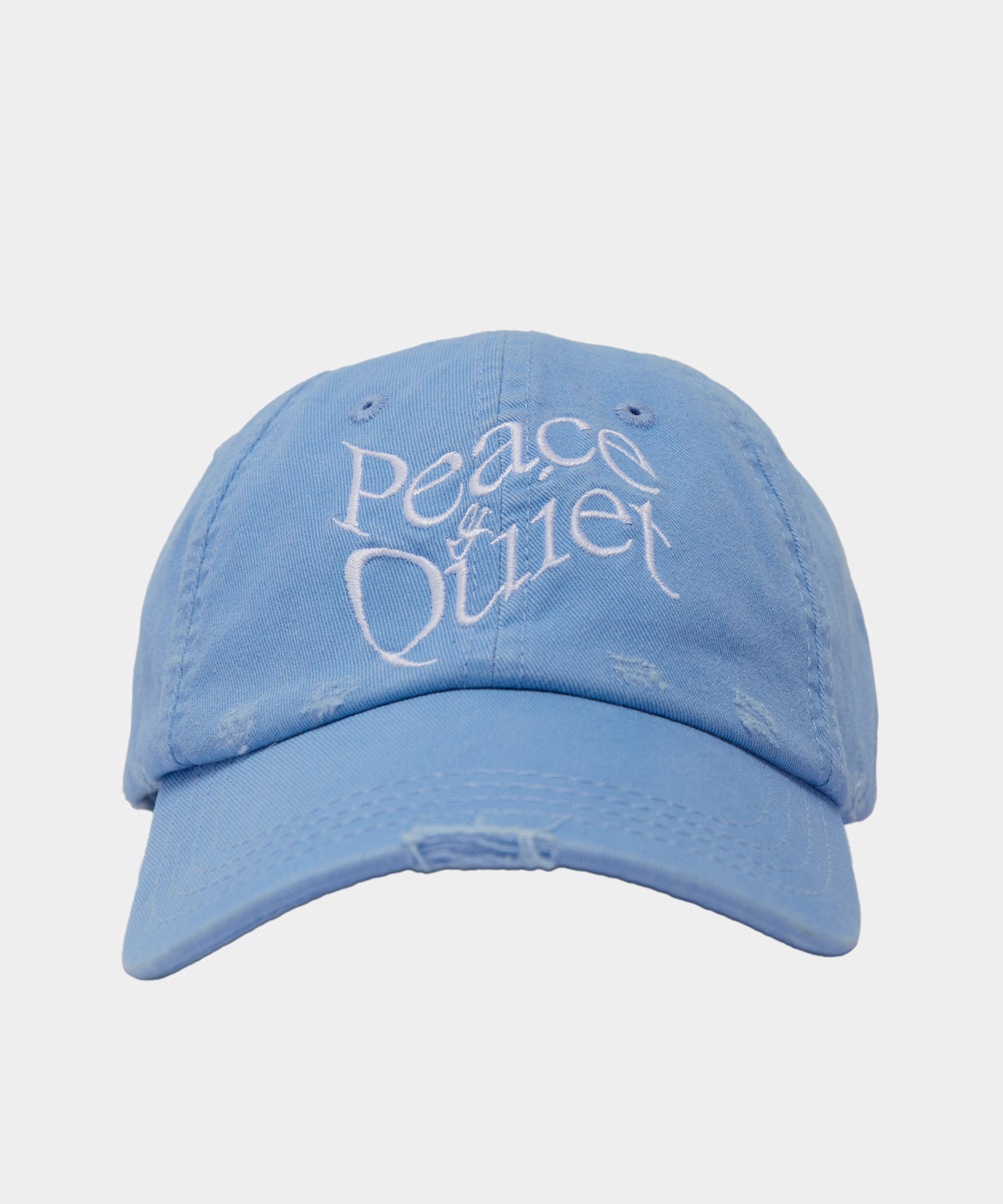 Wordmark Distressed Dad Hat in Baby Blue