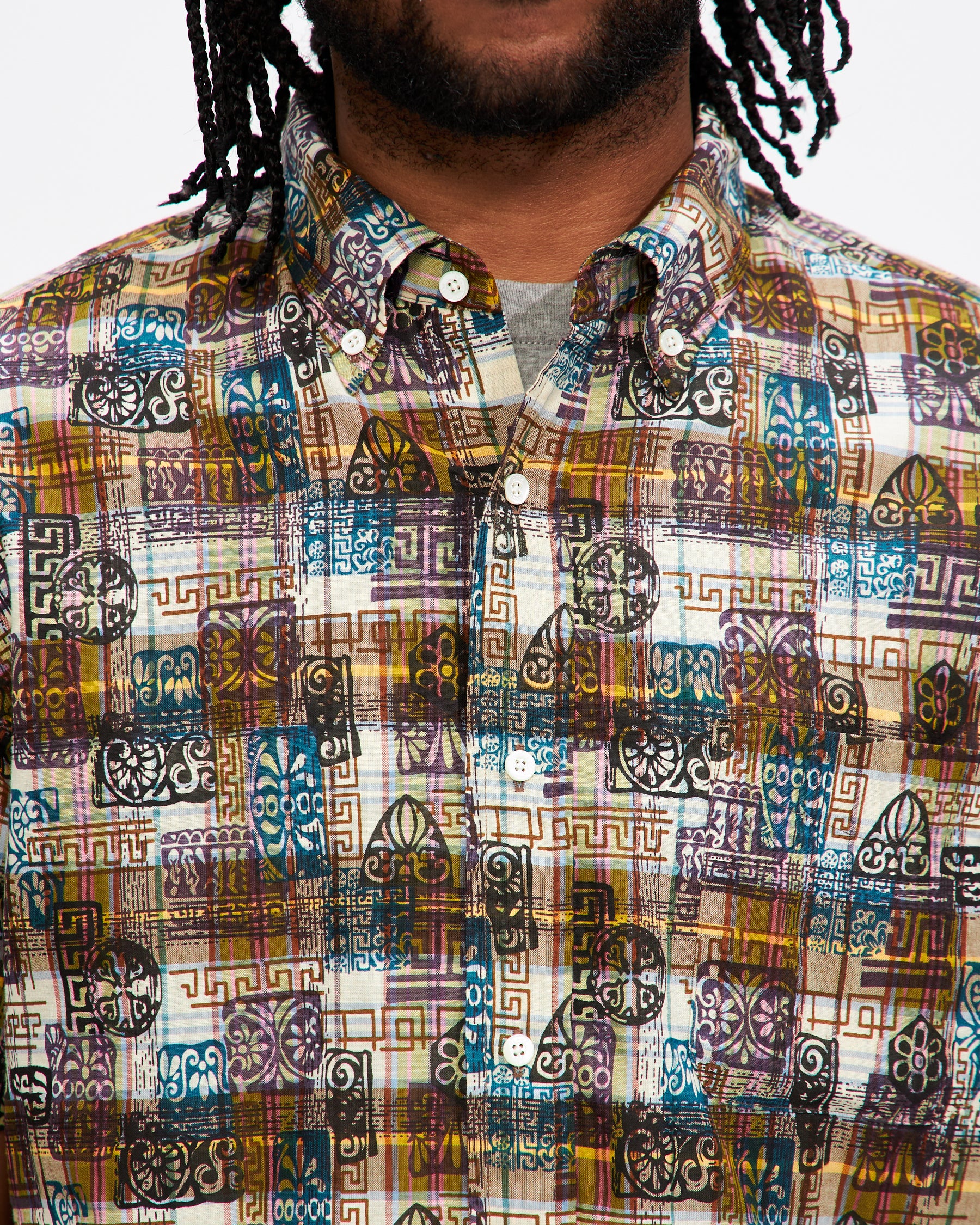B.D. Short Sleeve Madras on Print