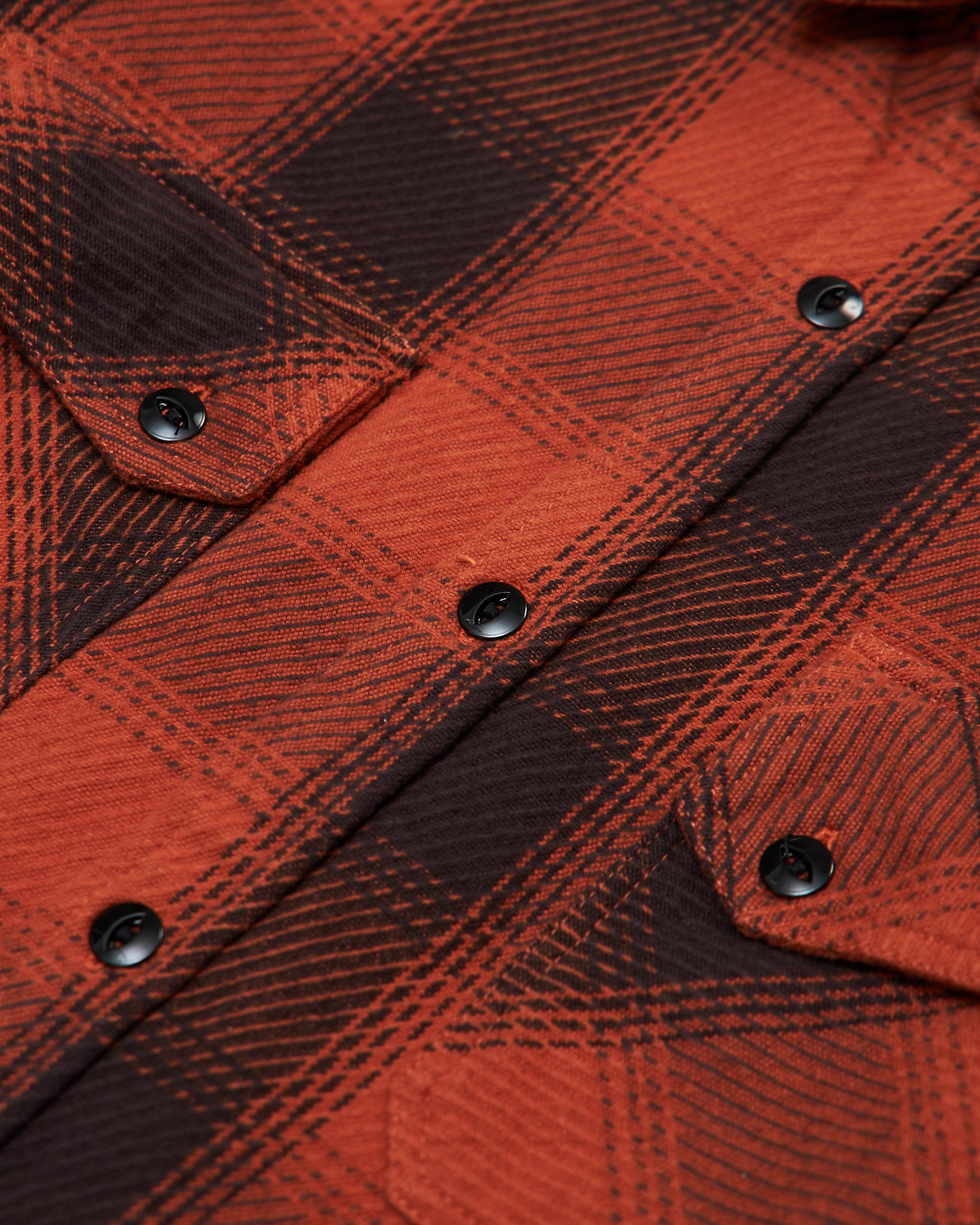 Crosscut Flannel in Rust Twill