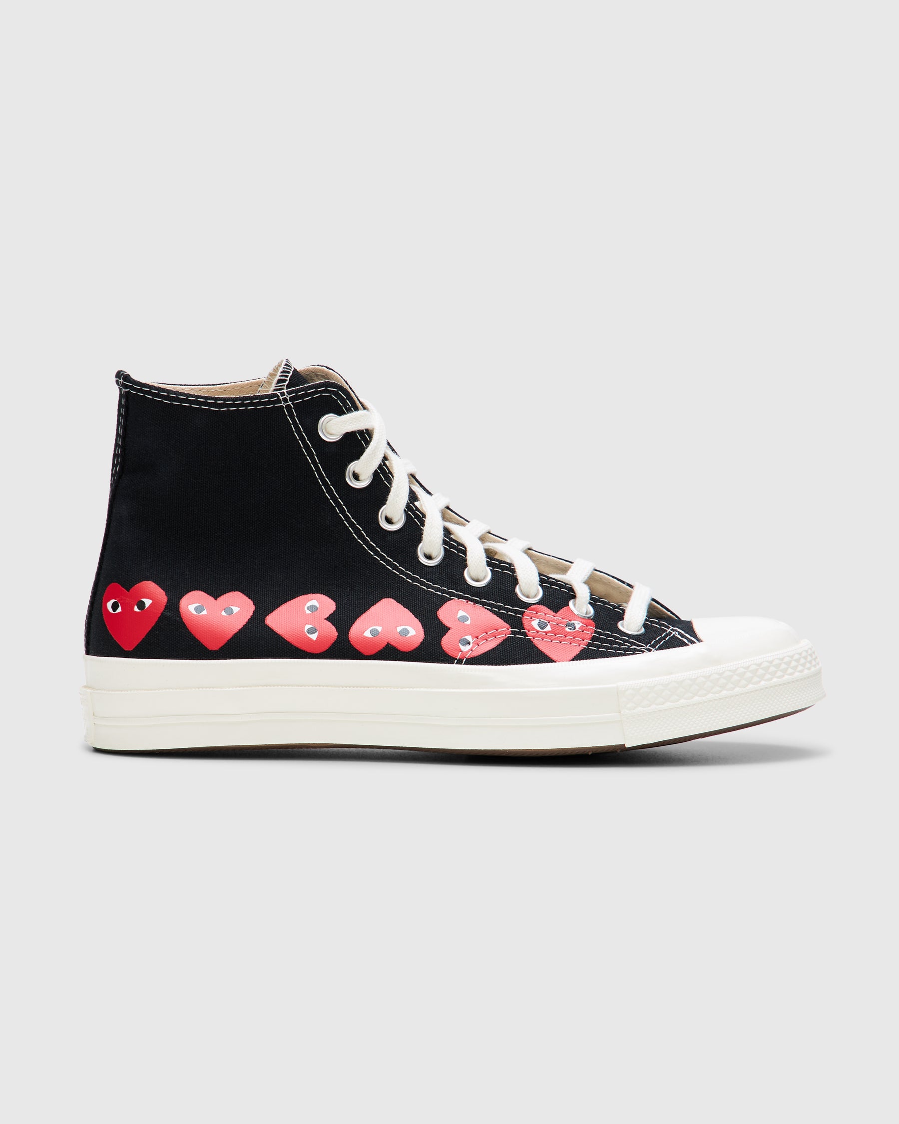 Multi Red Heart Chuck Taylor All Star '70 High in Black