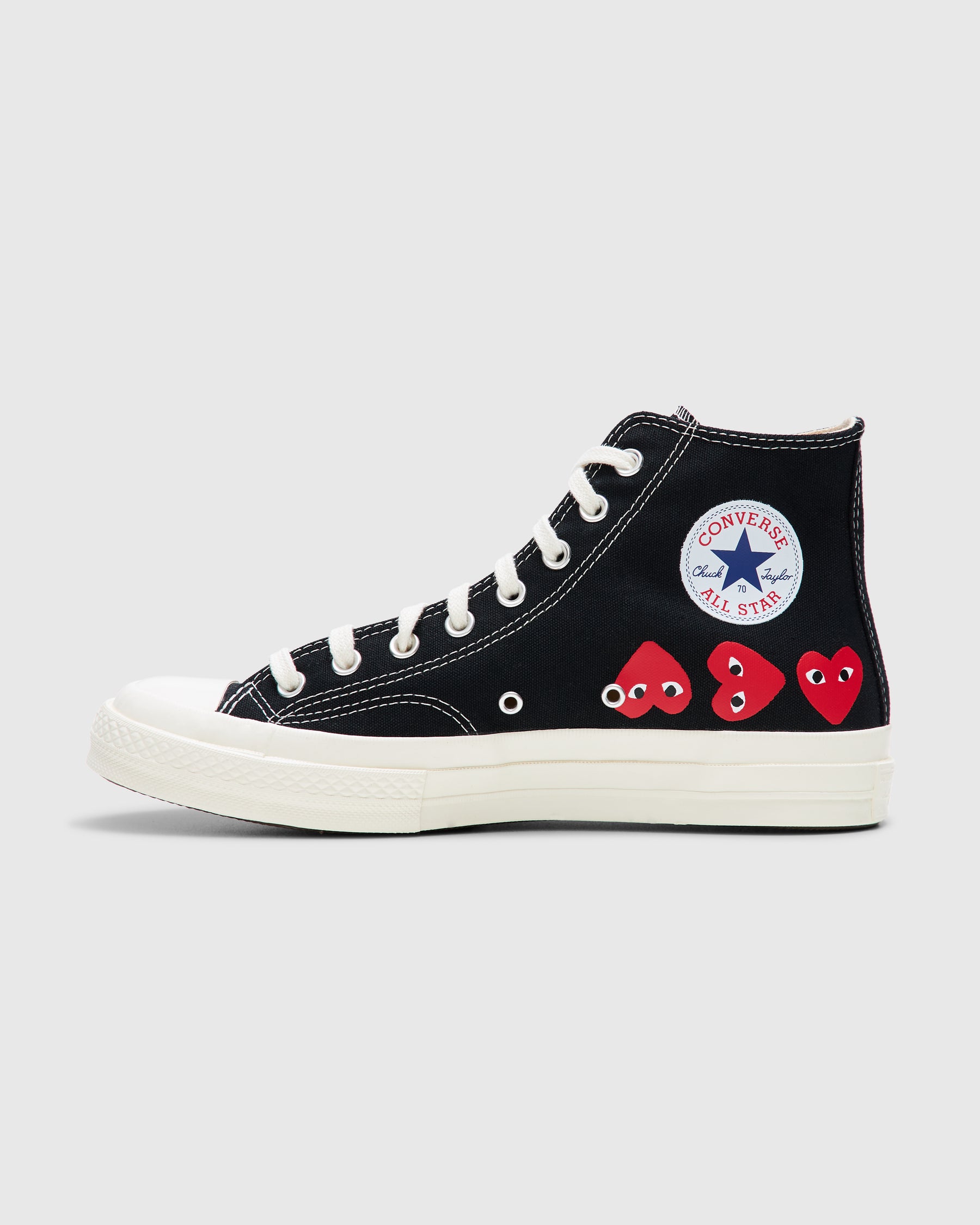 Multi Red Heart Chuck Taylor All Star '70 High in Black