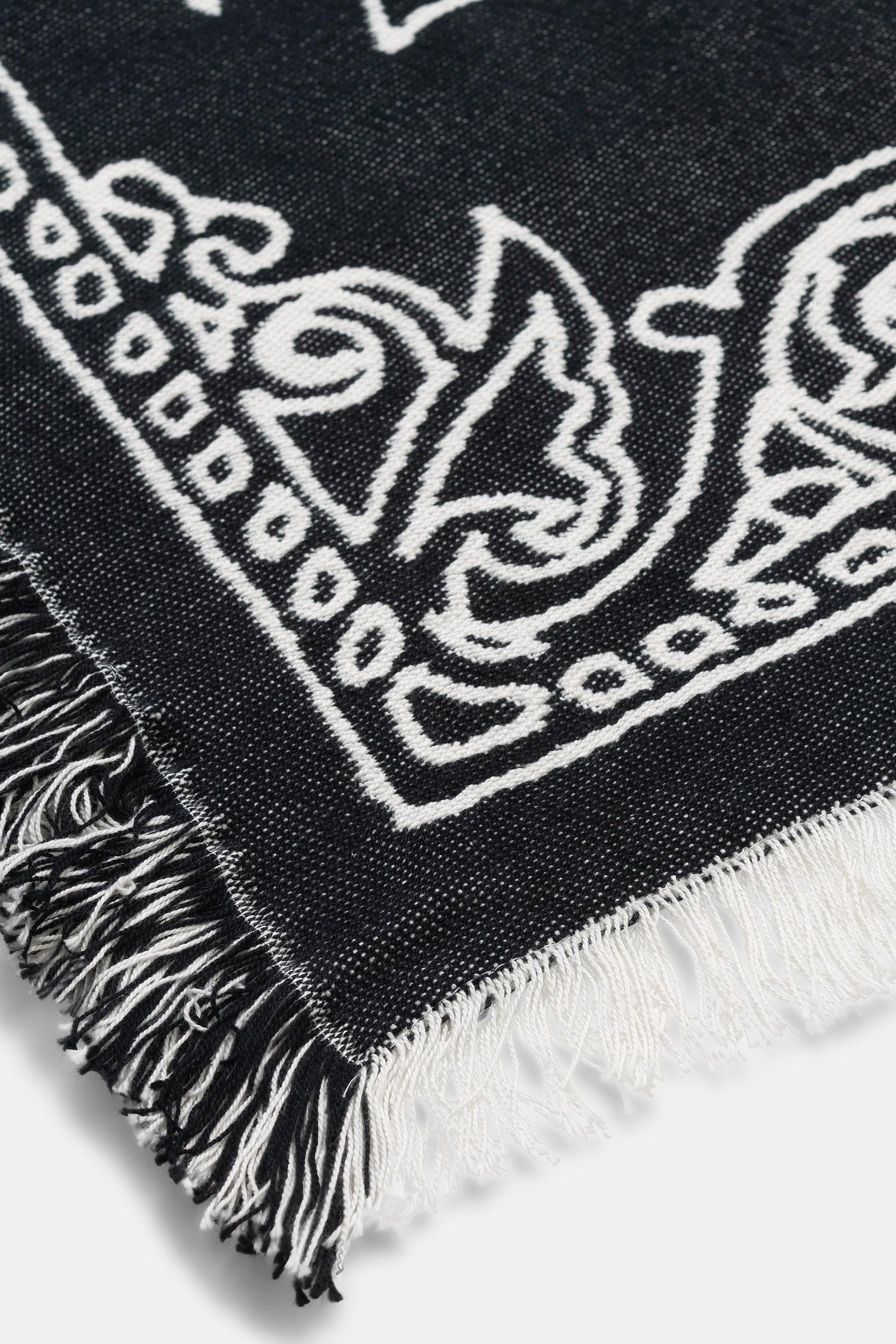 Hackwork Blanket in Black