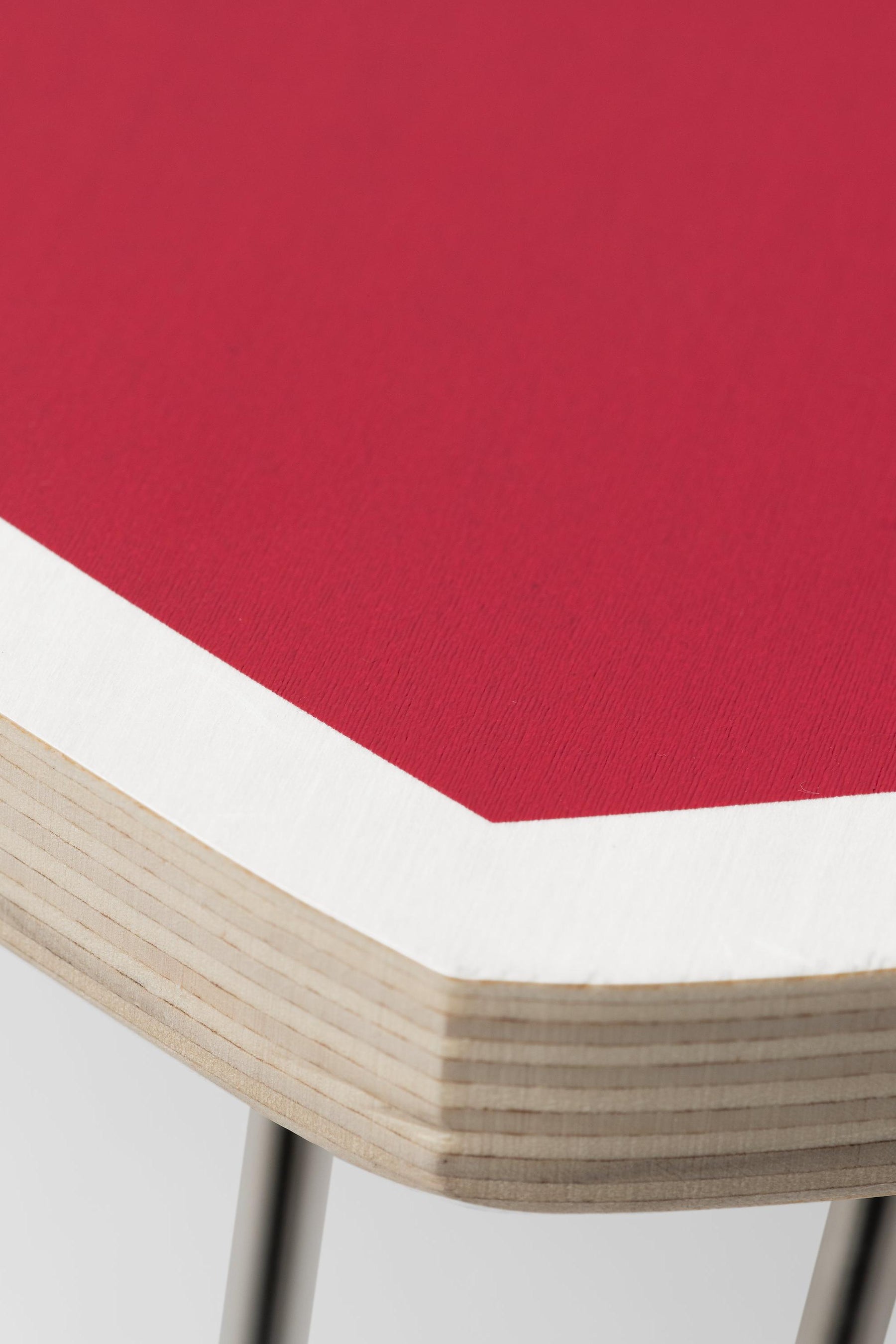Heart Folding Table in Scarlet