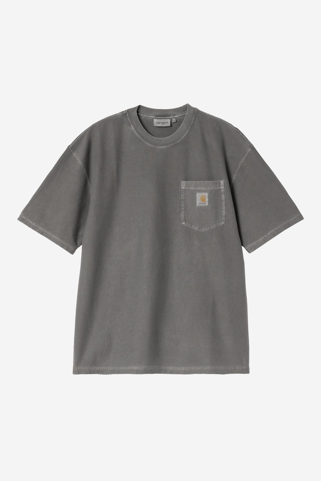 S/S Loose Pocket Tee in Black Garment Dyed