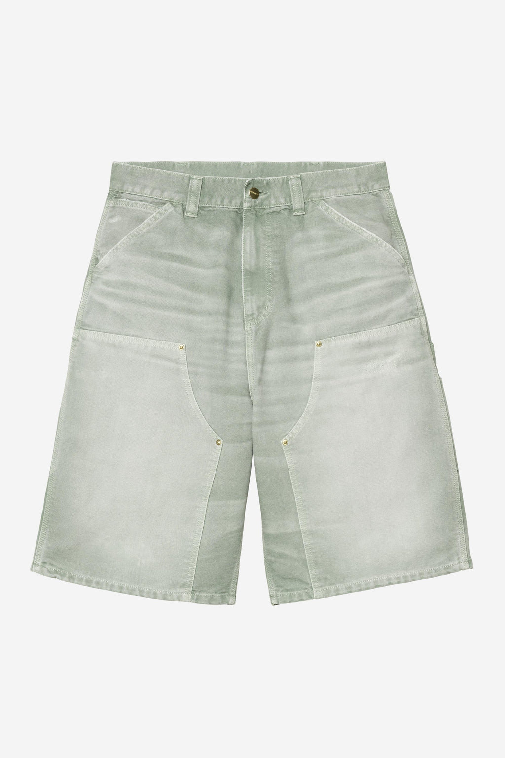 OG Double Knee Short in Shady Green Destroy Wash