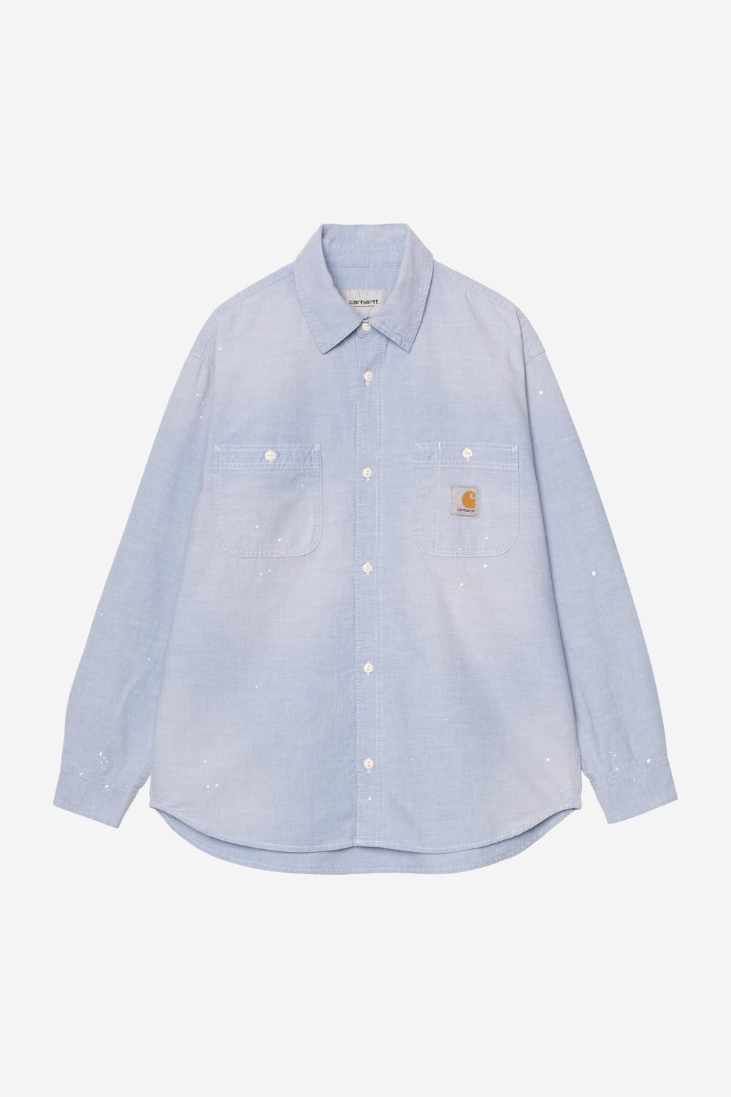 Painter Shirt in Blue Worn Splatter