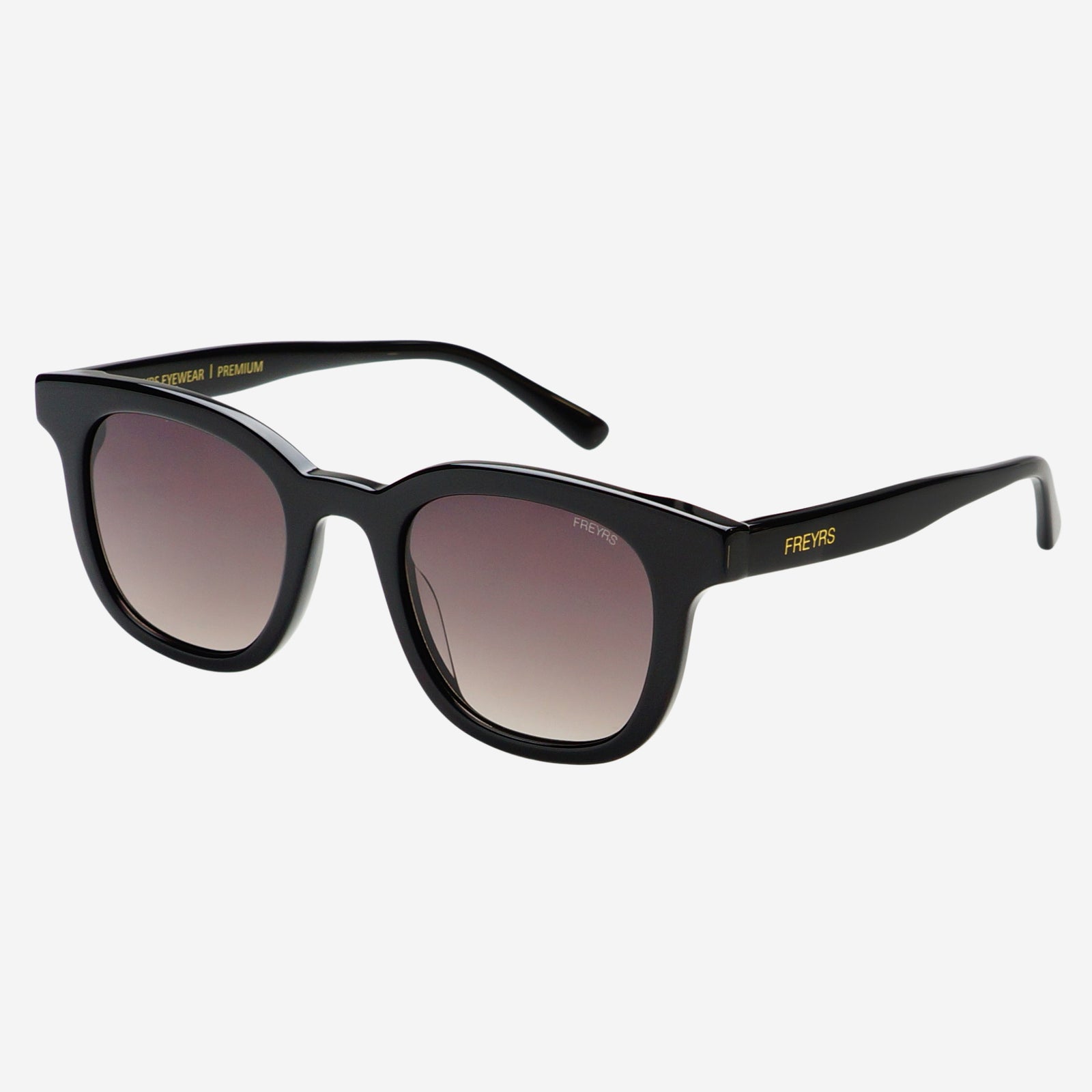 Jasper Unisex Acetate Rectangular Sunglasses in Black