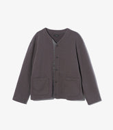 Knit Cardigan in Graphite 12oz Cotton Fleece