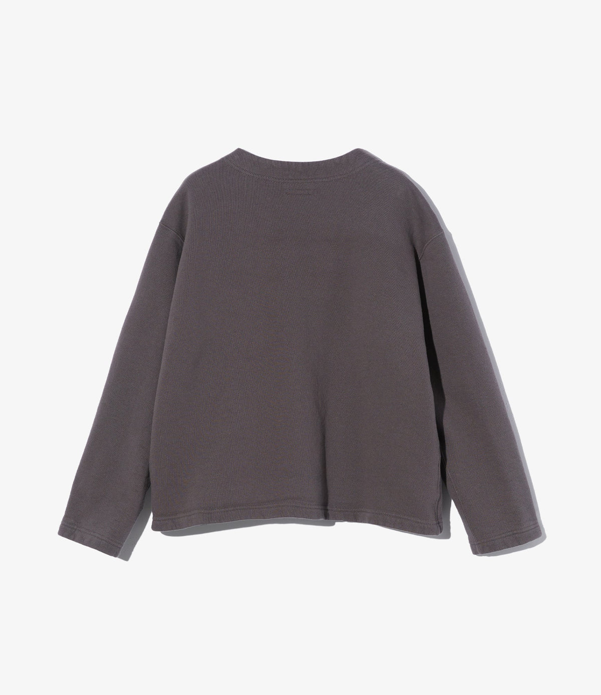 Knit Cardigan in Graphite 12oz Cotton Fleece