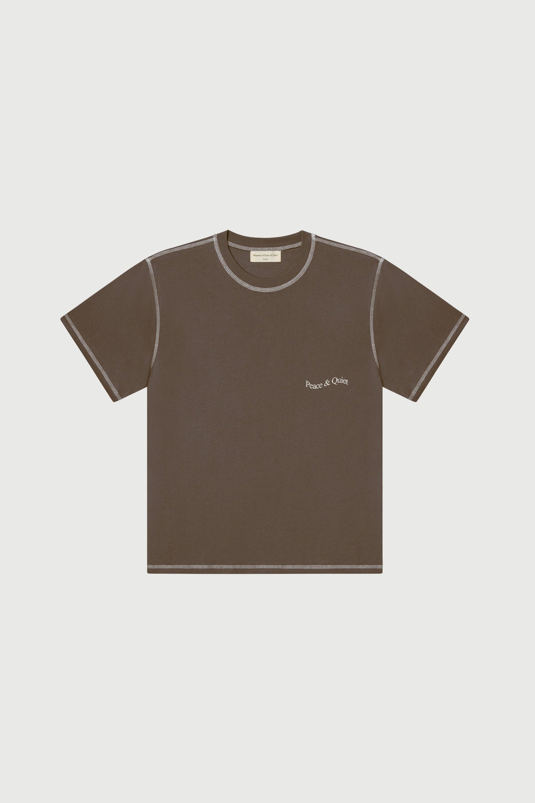 Wordmark Reverse Stitched Tee in Brown