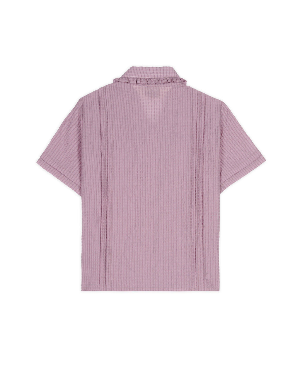 Mercado Seersucker Button Up Shirt in Lilac
