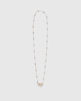 Bead Link Chain in Silver/14K