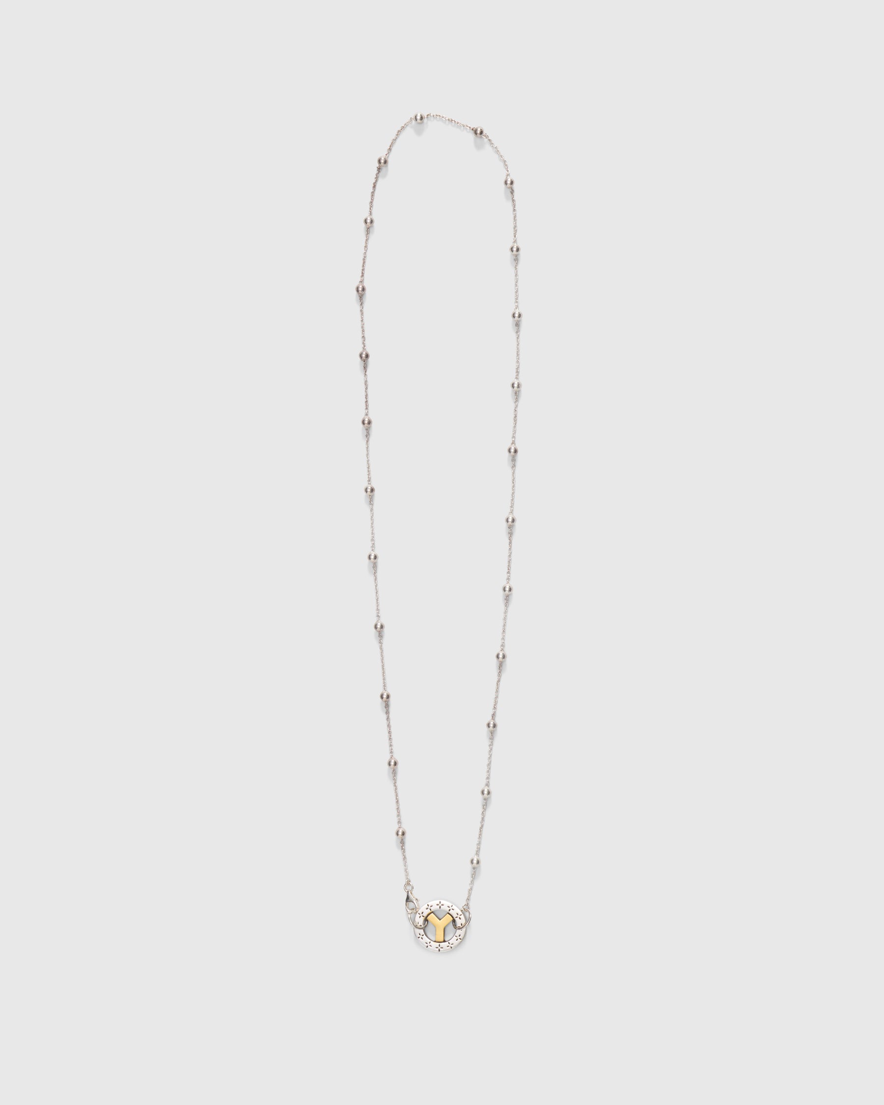 Bead Link Chain in Silver/14K