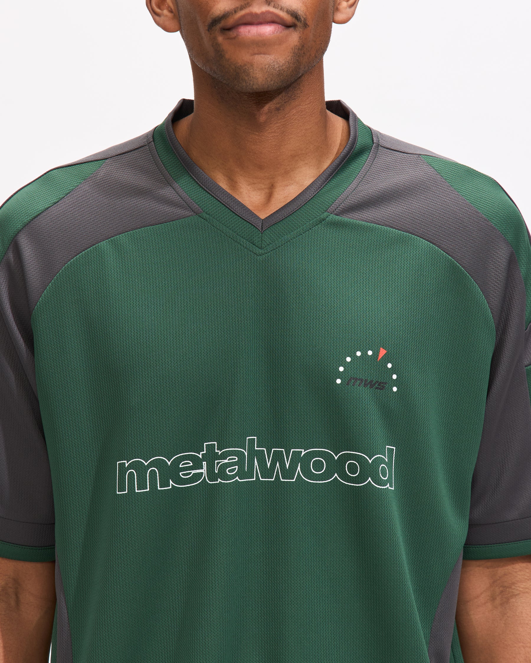 Metalwood Paneled Jersey in Spruce/Tar Homme Essentials