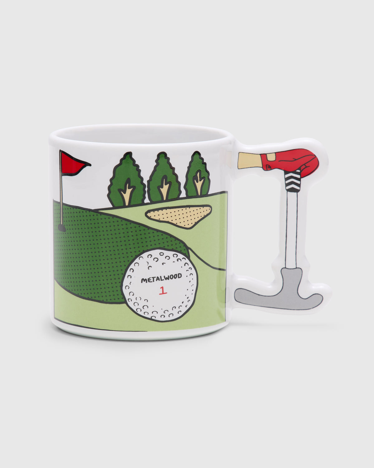 Metalwood Studio Ceramic Putter Mug in White Homme Essentials
