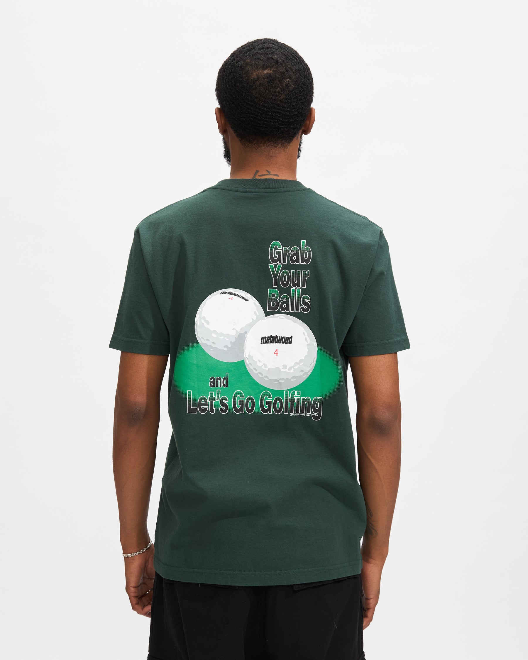 Metalwood Studio Grab Your Balls T-Shirt in Spruce Homme Essentials