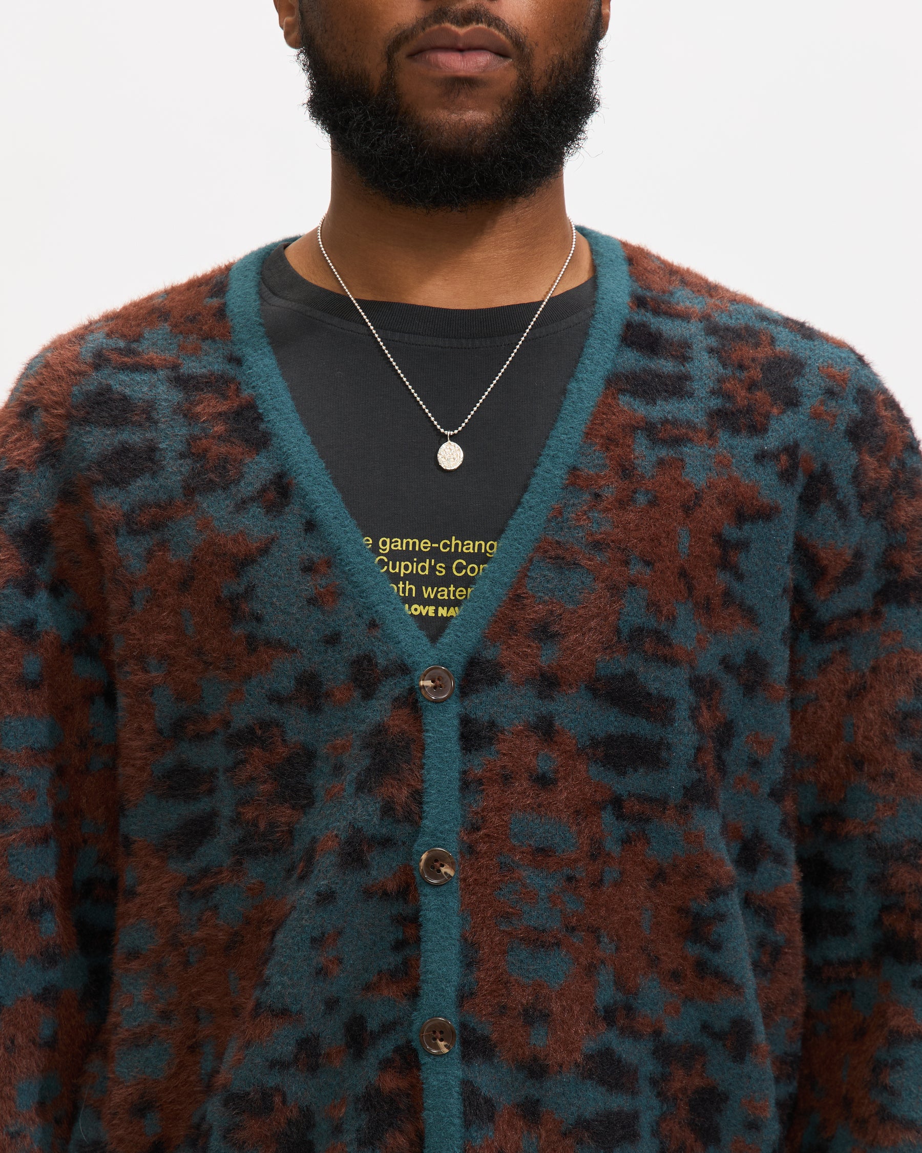 Metalwood Studio Houston Knit Cardigan in Green Homme Essentials