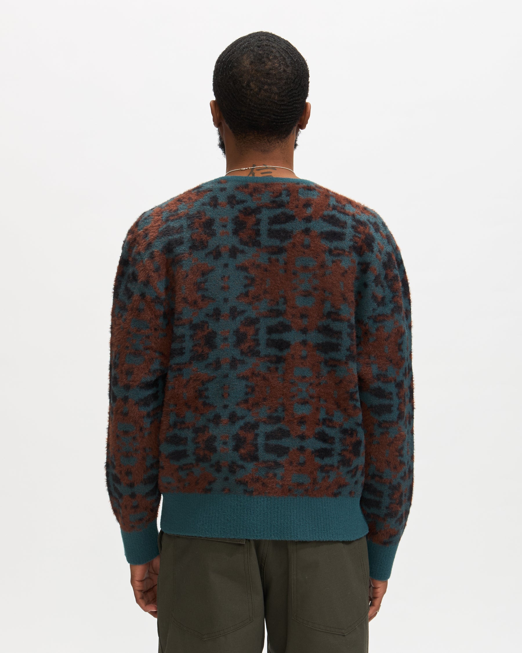 Metalwood Studio Houston Knit Cardigan in Green Homme Essentials