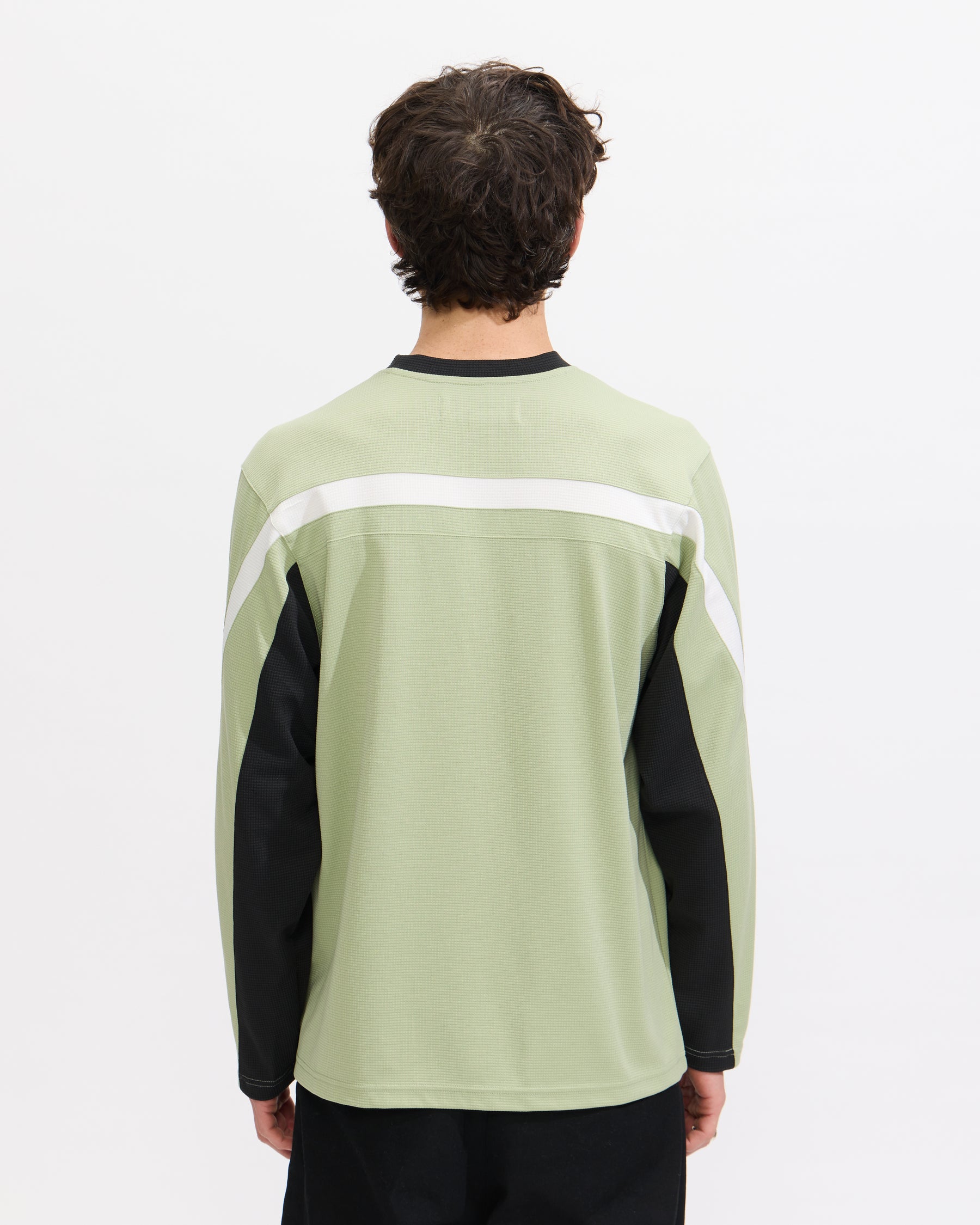 Metalwood Studio Paneled Poly Top in Mint Homme Essentials