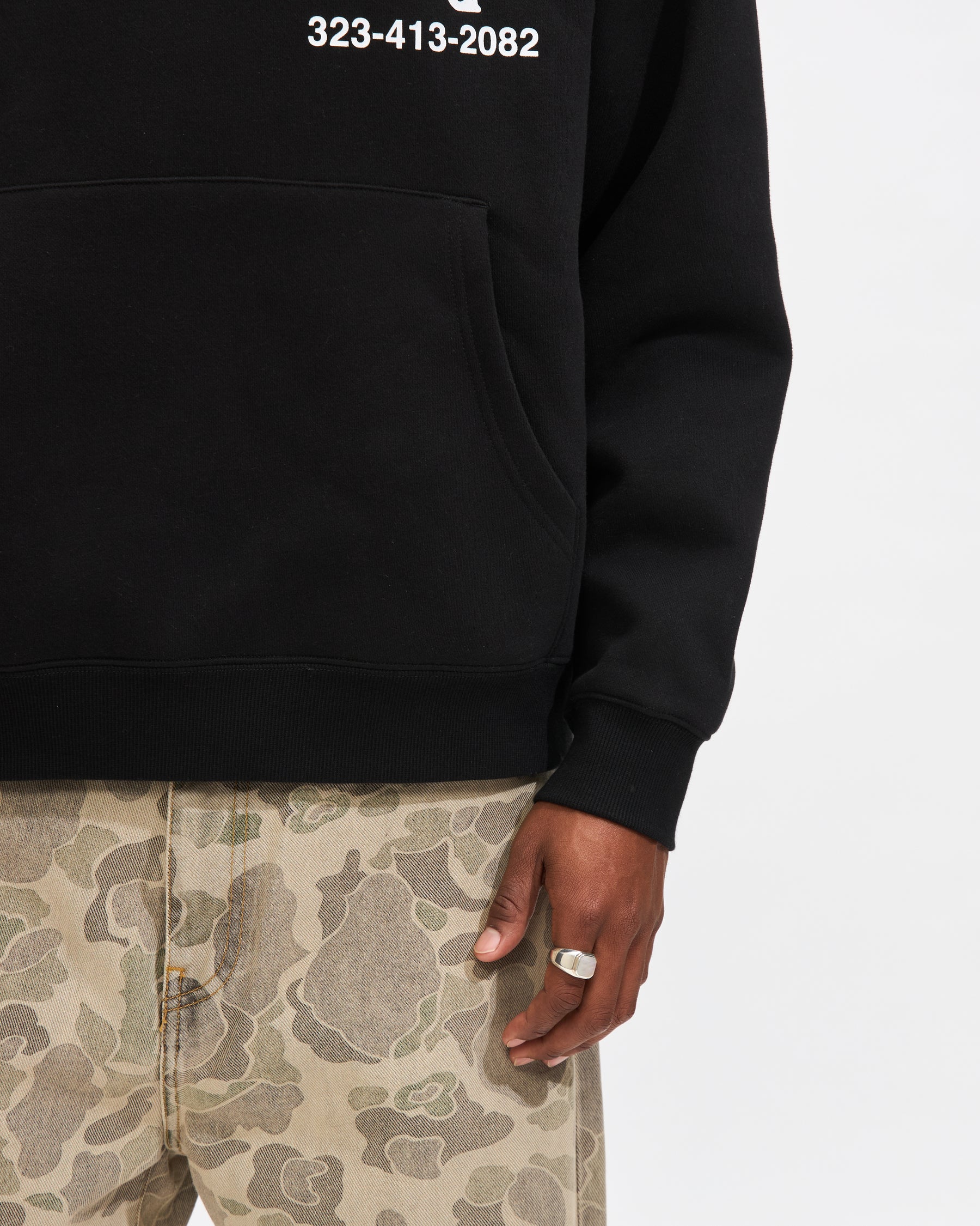 Metalwood Studio Workshop Hooded Sweatshirt in Black Homme Essentials