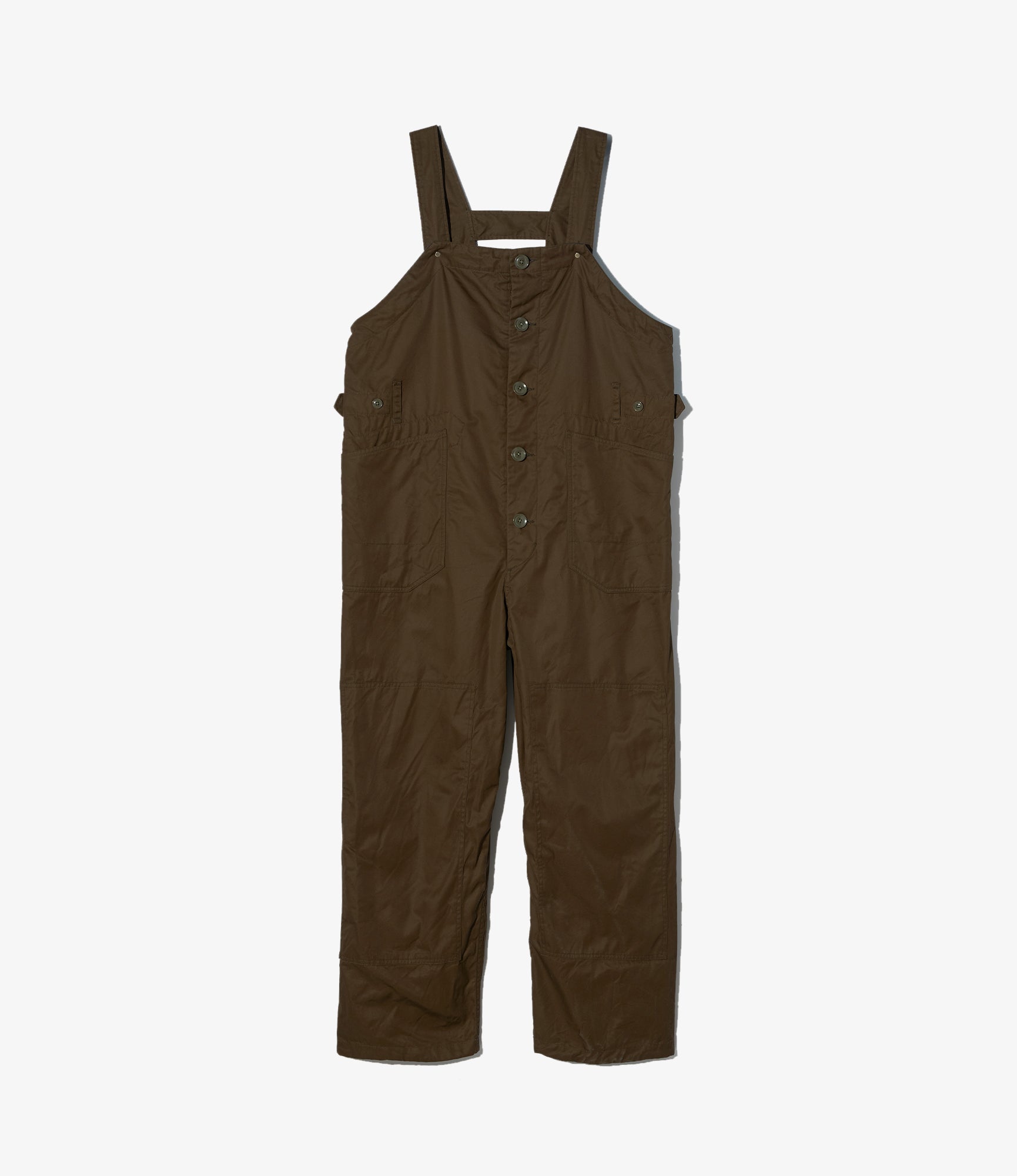Engineered Garments：Overalls Engineered Garments Overalls in Dark Olive Cotton Ventile Twill
