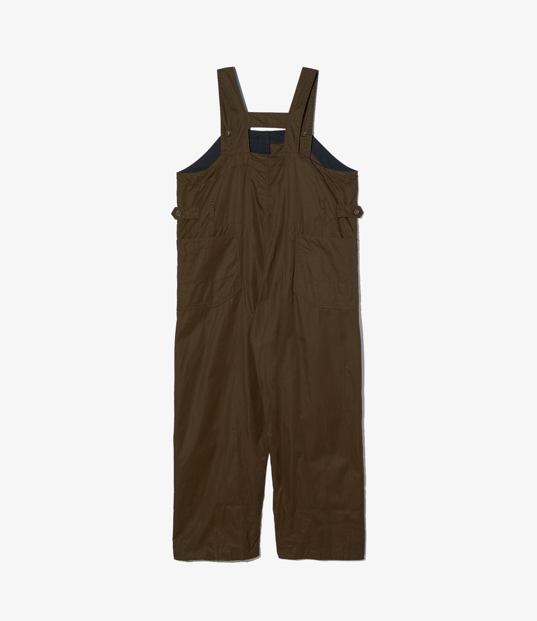 Overalls in Dark Olive Cotton Ventile Twill