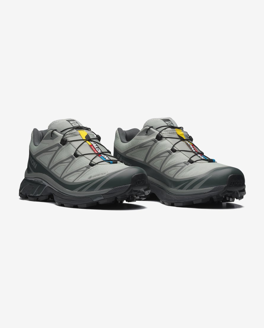 Salomon XT-6 GORE-TEX スニーカー グレー/ブラック Salomon XT-6 Gore-Tex Sneakers in Wrought Iron / Urban Chic