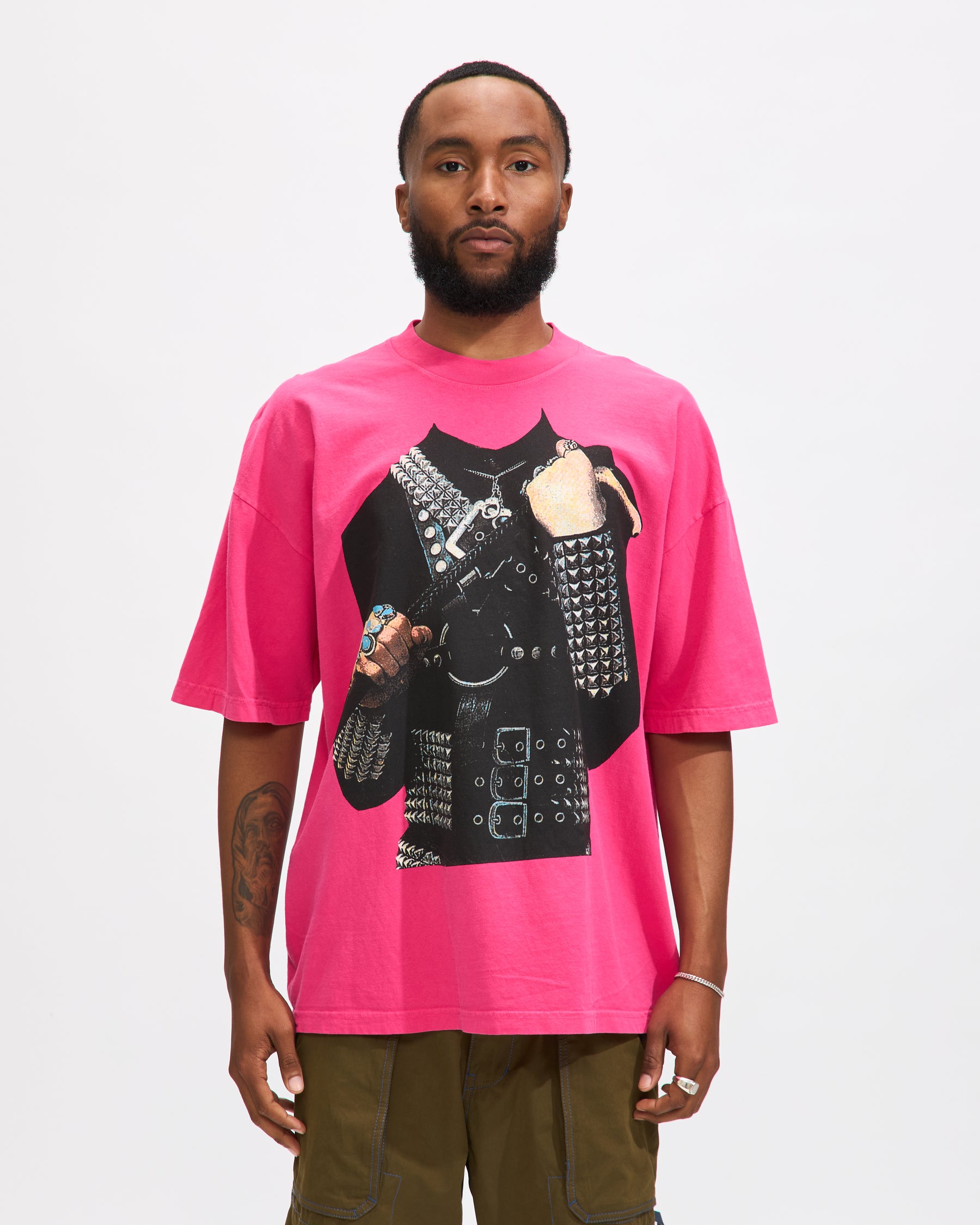Pleasures Axed T-Shirt in Pink Homme Essentials