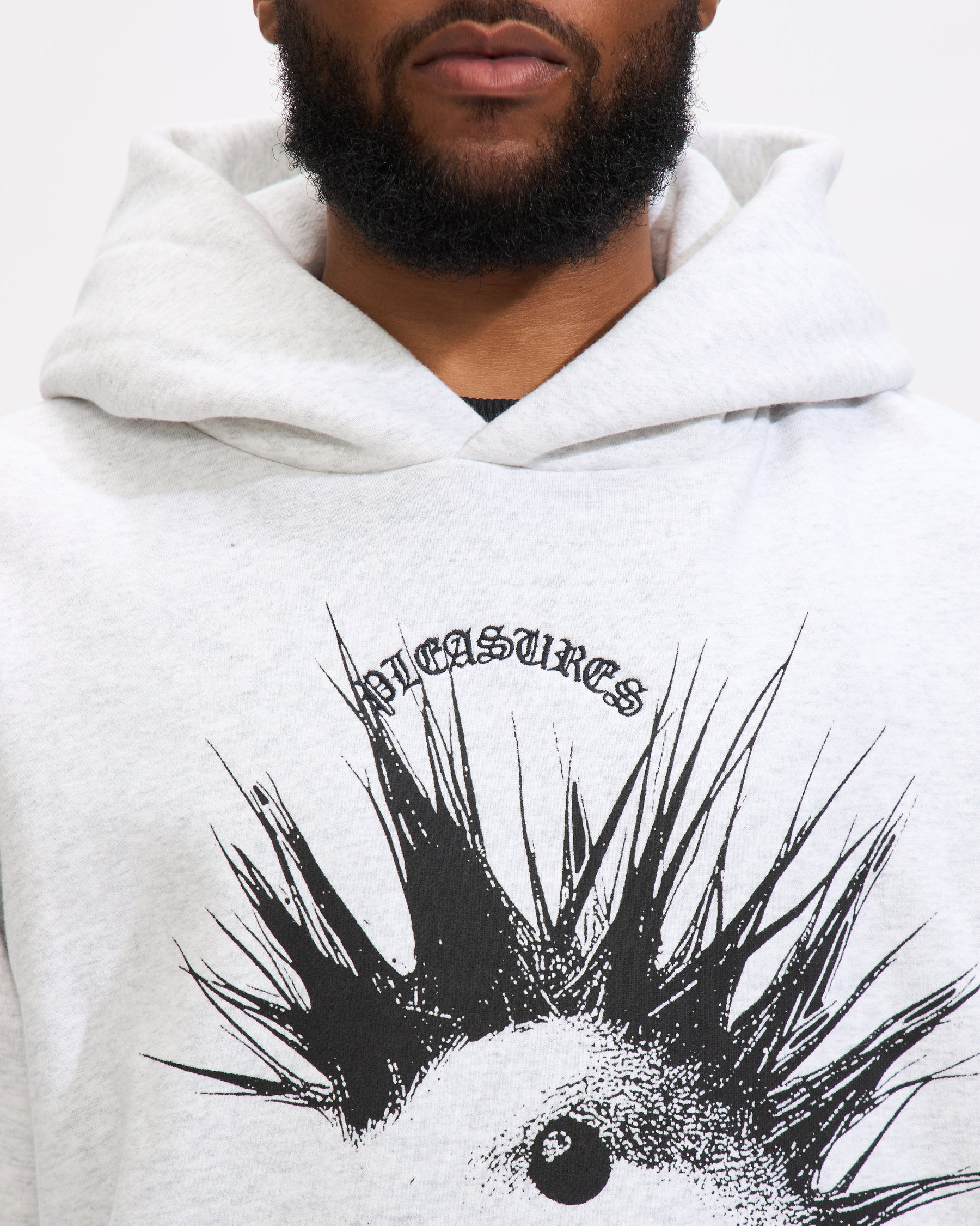 Pleasures Punk Duck Hoodie in Grey Homme Essentials