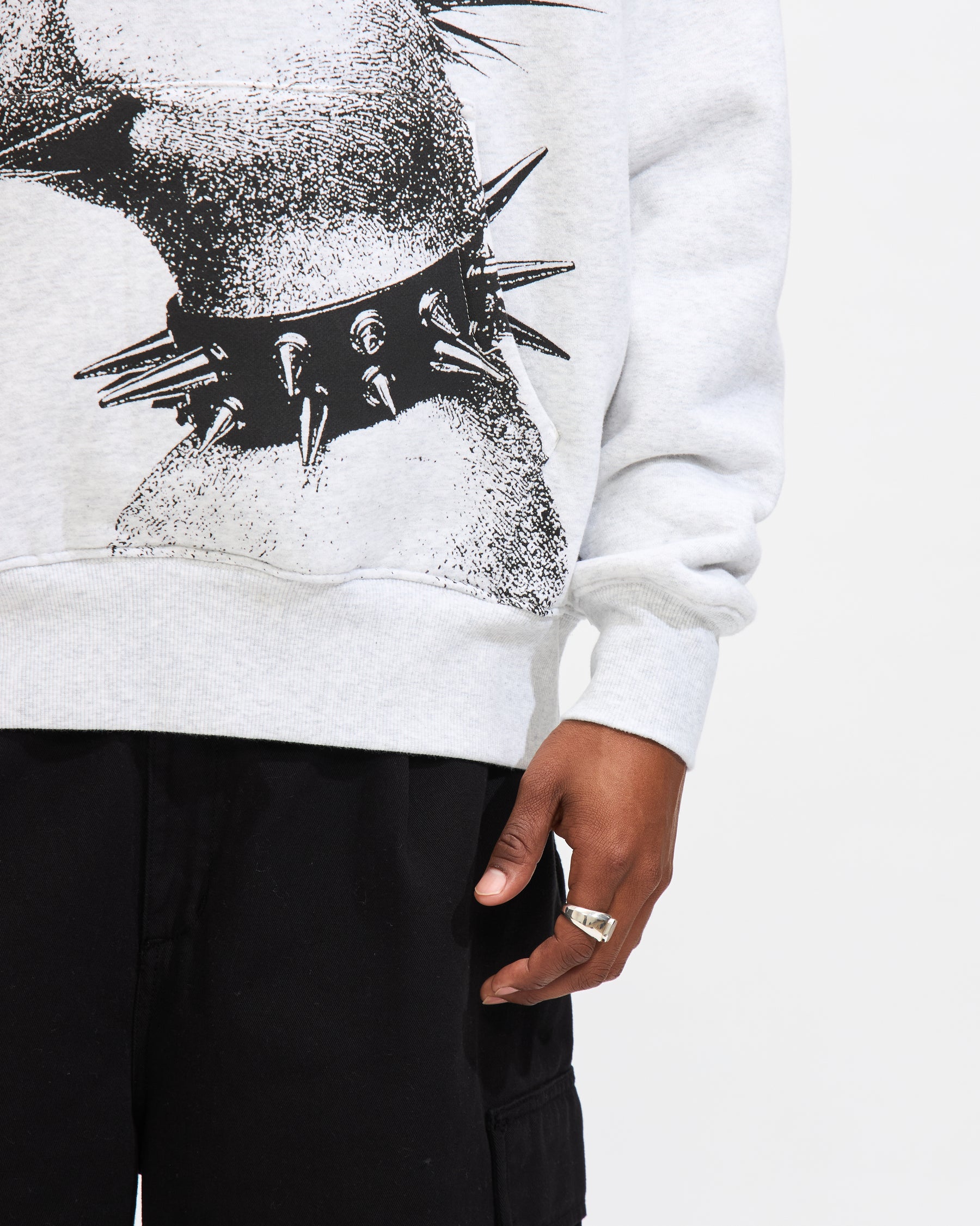 Pleasures Punk Duck Hoodie in Grey Homme Essentials