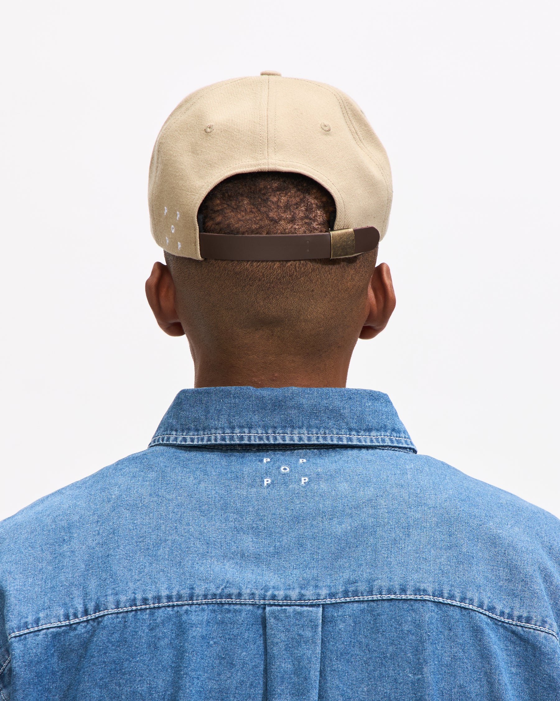 Pop Trading Company Printed Denim Shirt in Rinsed Denim Homme Essentials