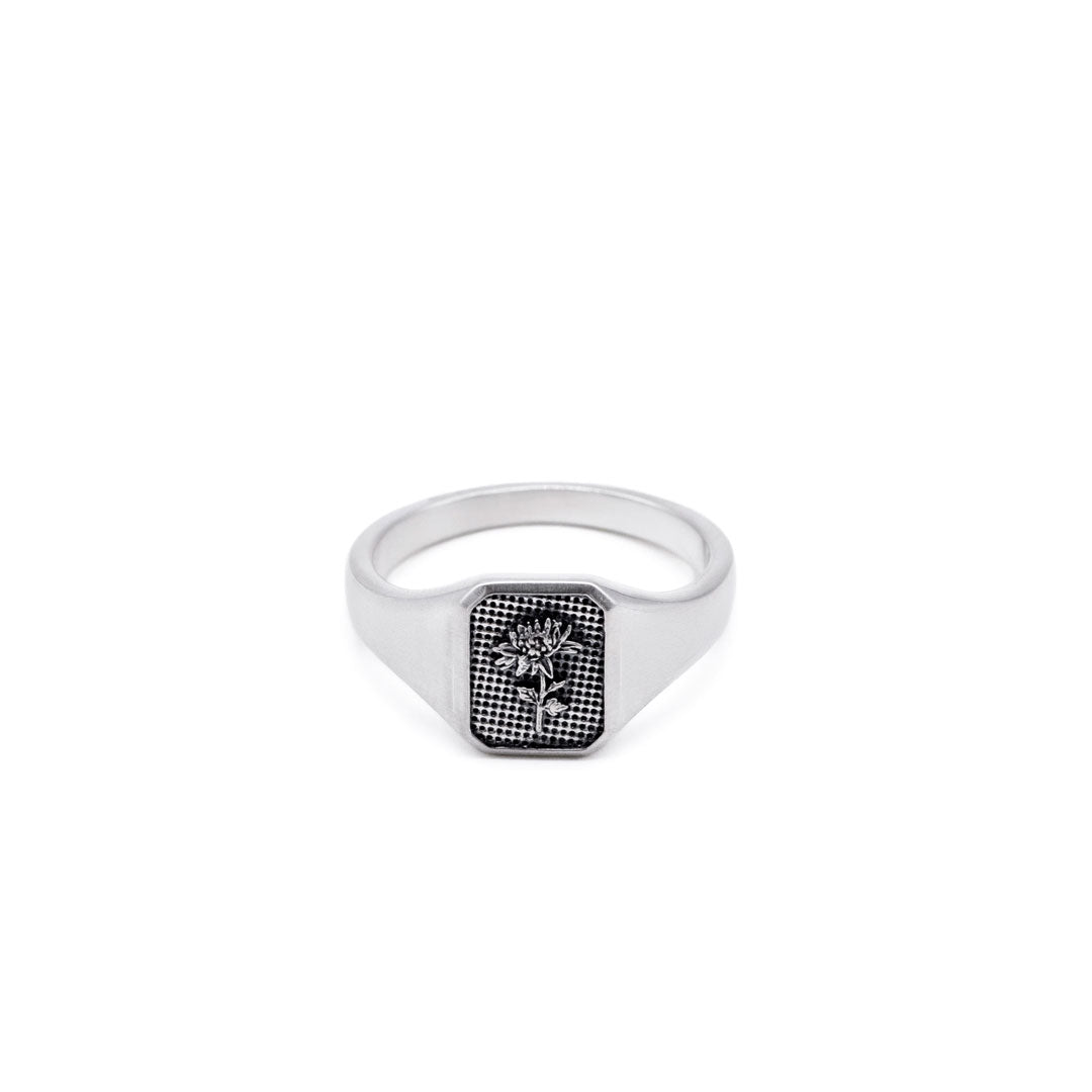 Silver Chrysanth Ring
