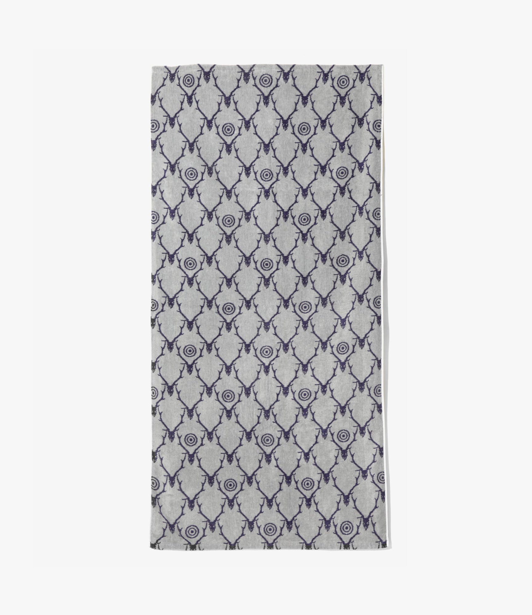 Bath Towel – Grey Skull/Target in Grey/Purple