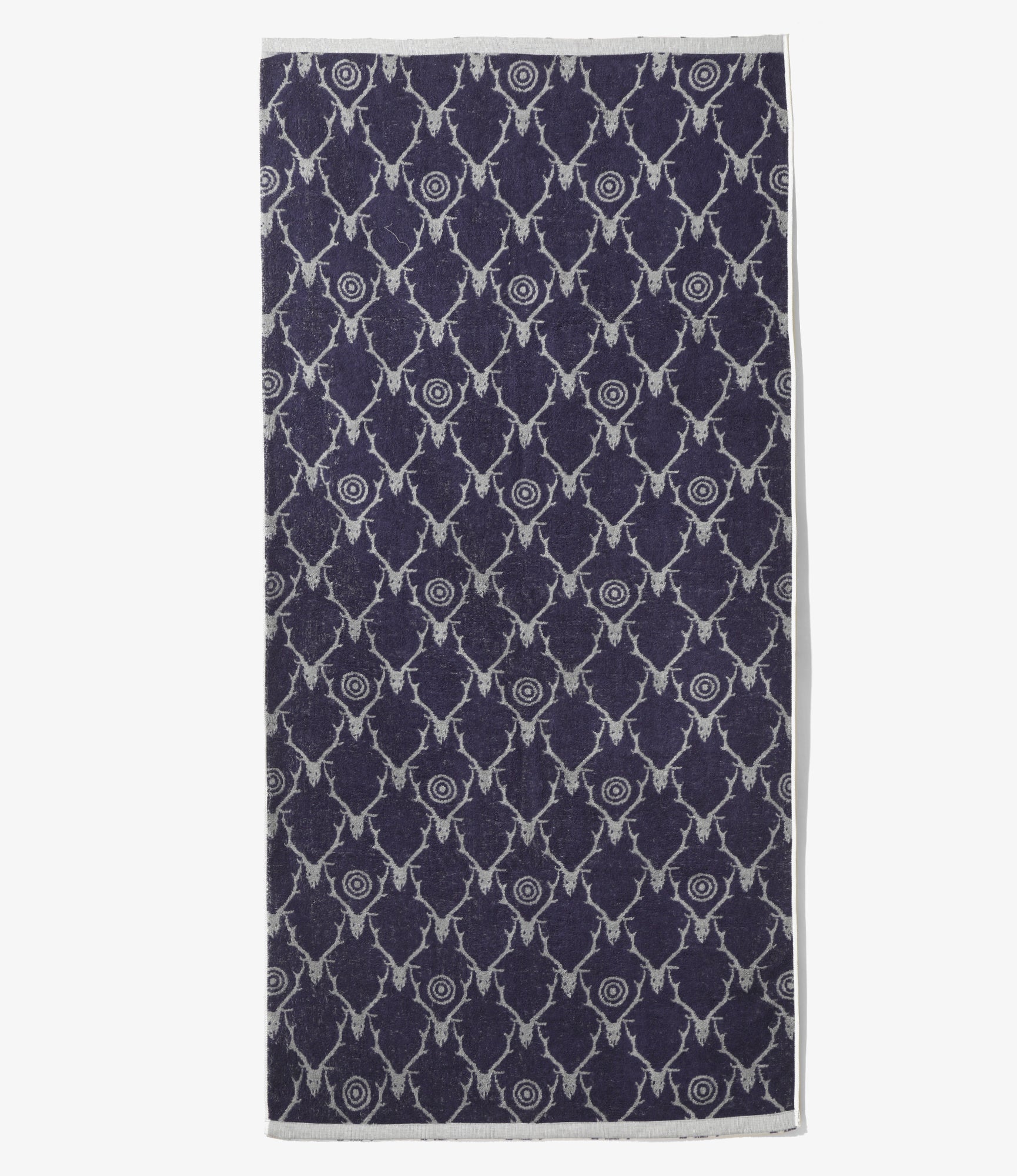 Bath Towel – Grey Skull/Target in Grey/Purple
