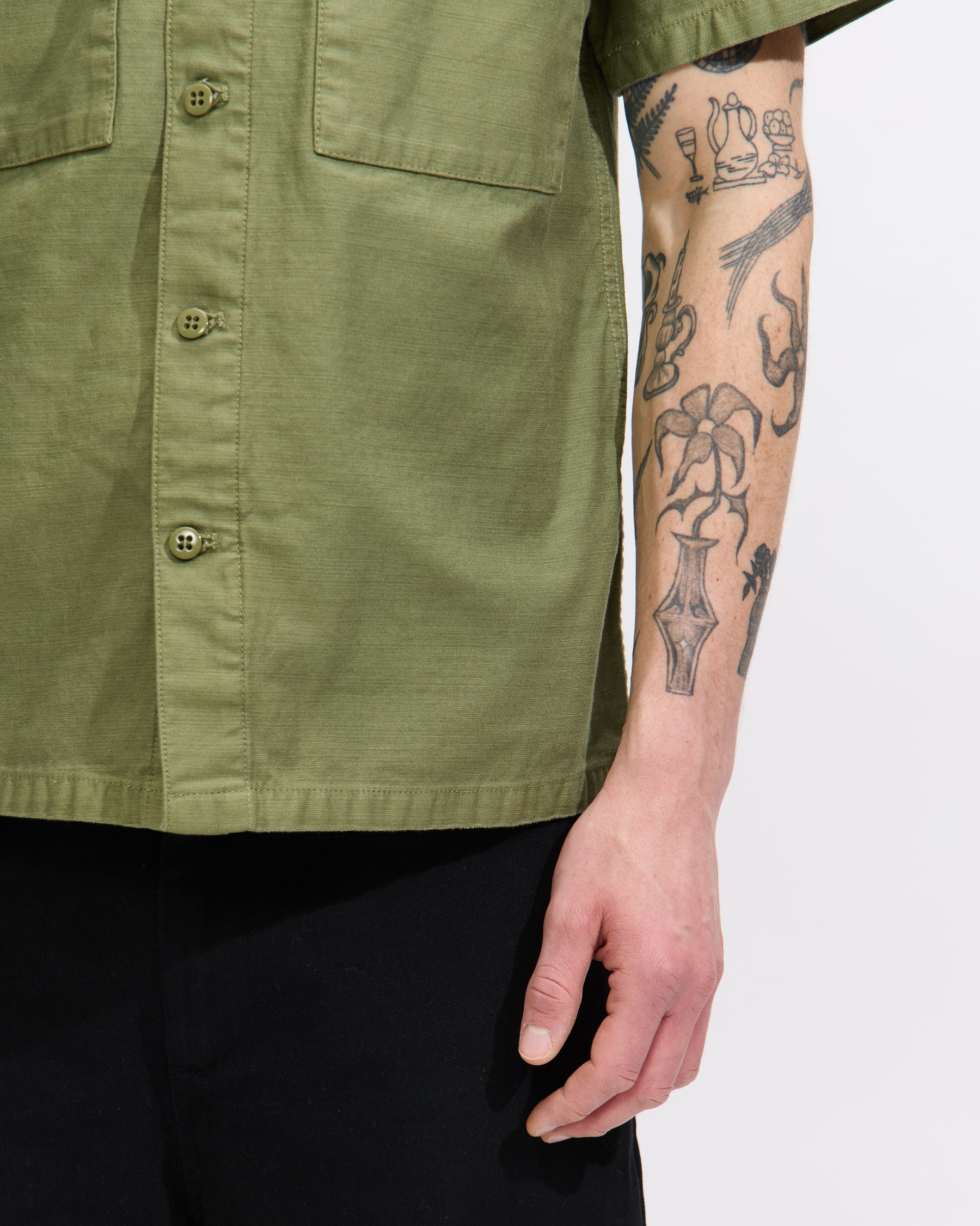 Stan Ray Short Sleeve CPO Shirt in Olive Homme Essentials