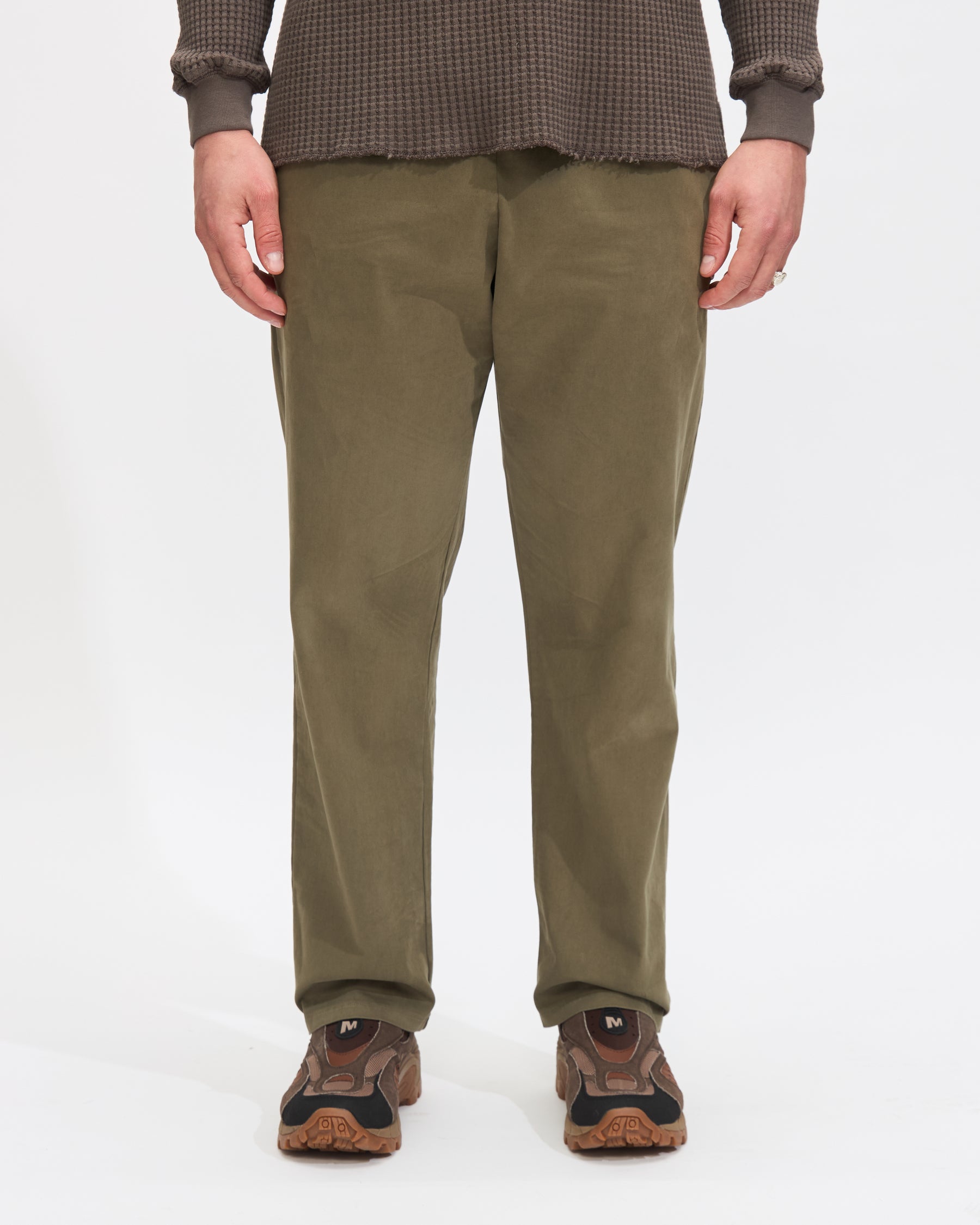 Standard Issue Slacker Pant in Burnt Olive Homme Essentials