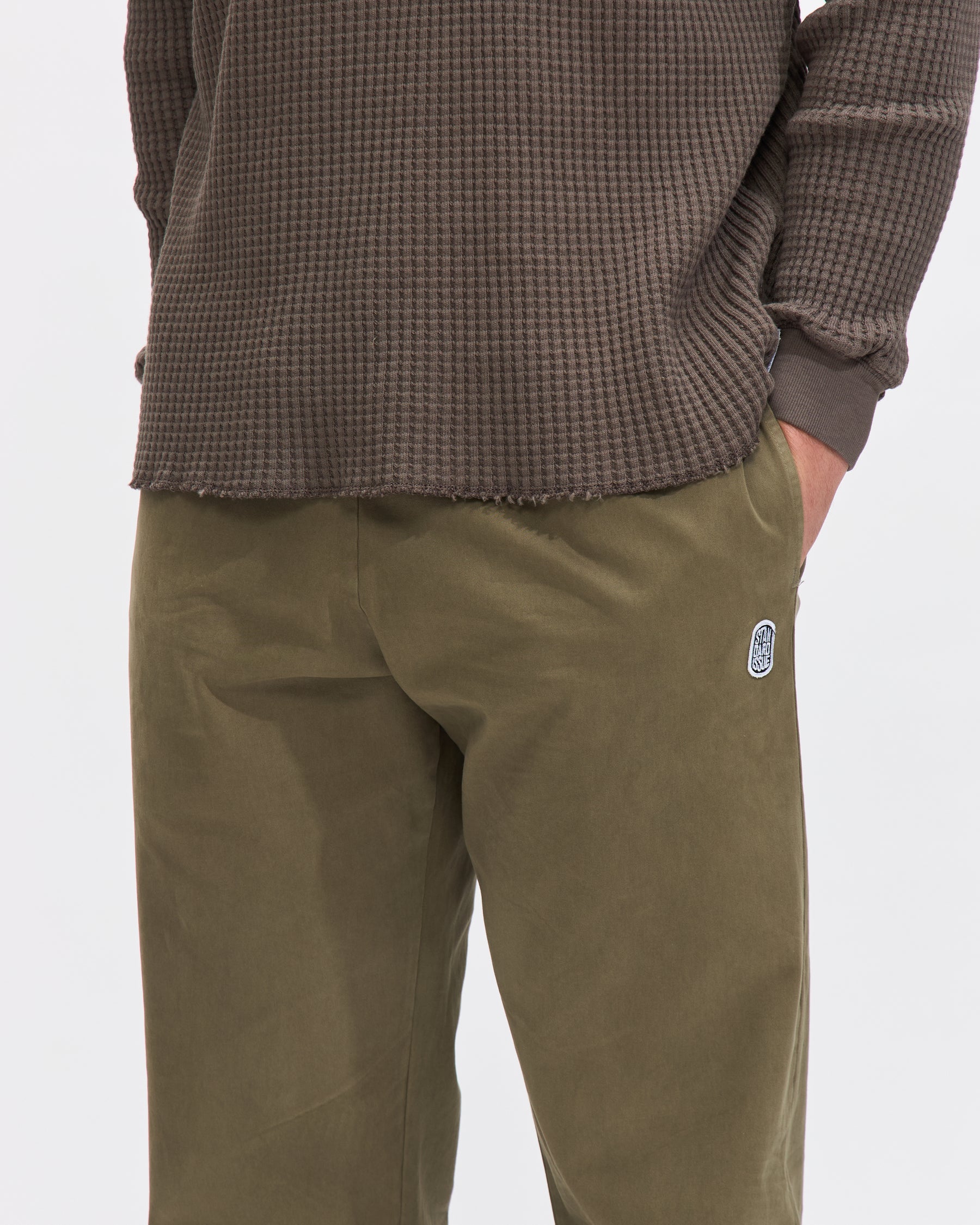 Standard Issue Slacker Pant in Burnt Olive Homme Essentials