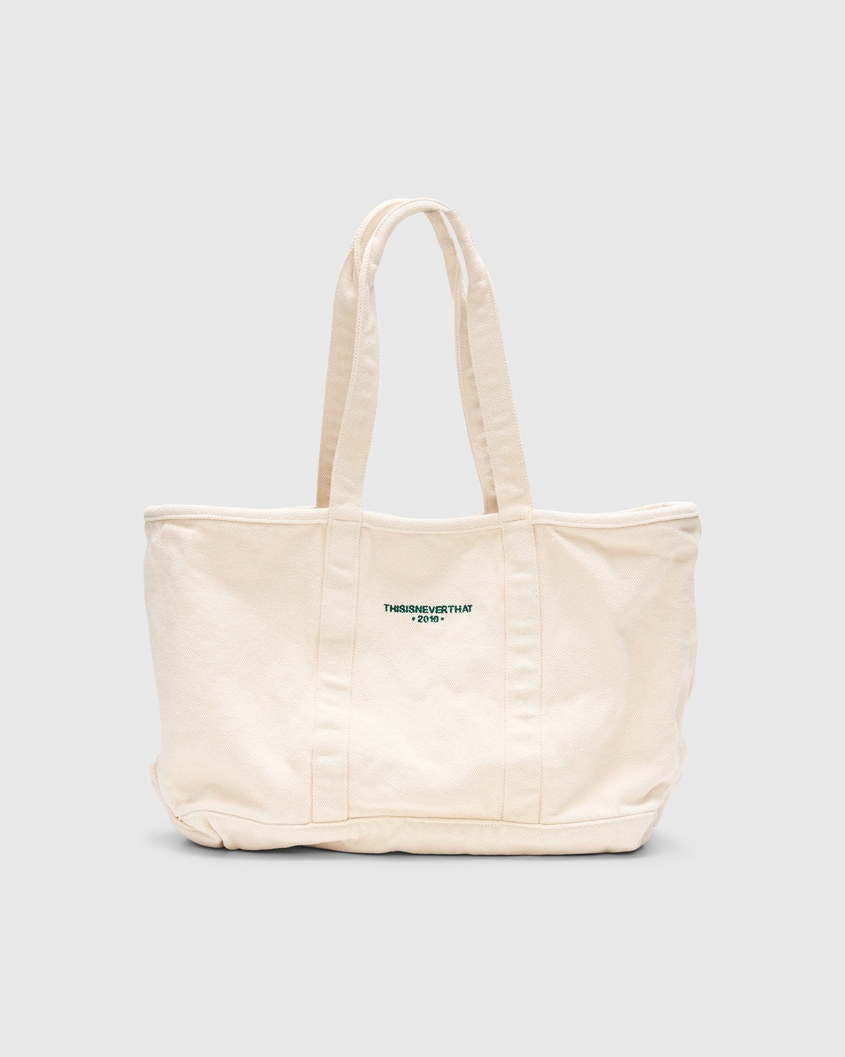 Thisisneverthat Washed Canvas Tote Bag in Natural Homme Essentials