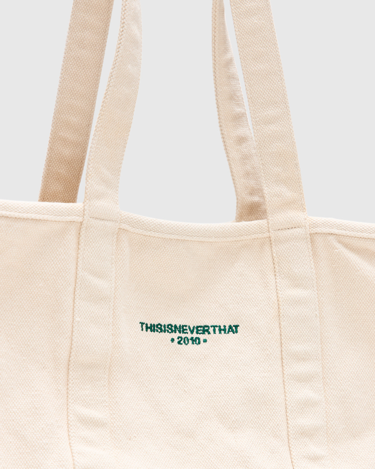 Thisisneverthat Washed Canvas Tote Bag in Natural Homme Essentials
